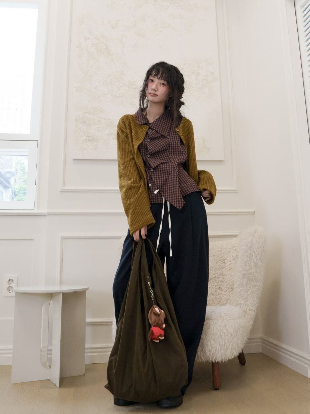 BG47- Daily Casual Bag | Deep Red | Camel | Black ( 扣自己喜歡既公仔上去♡ ̖́- )