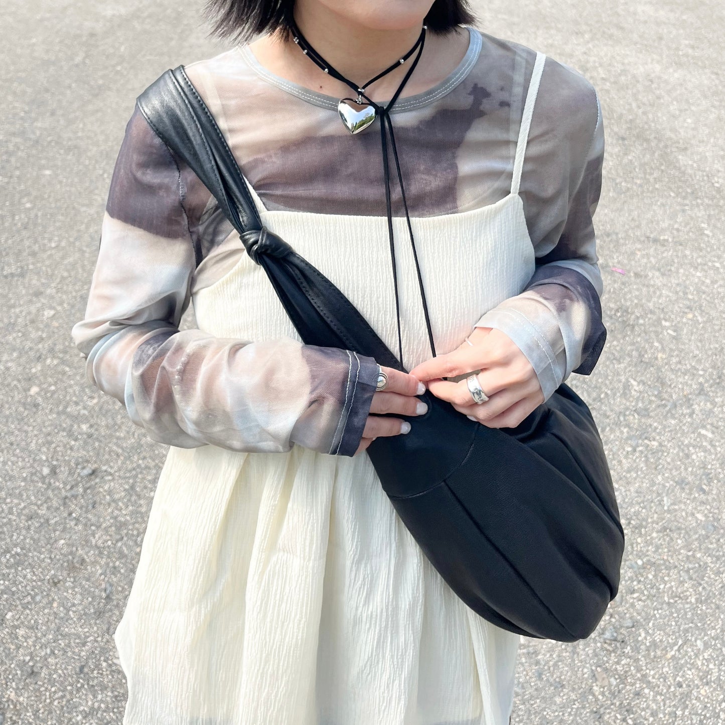 TP470- Shirring Camisole | Ivory