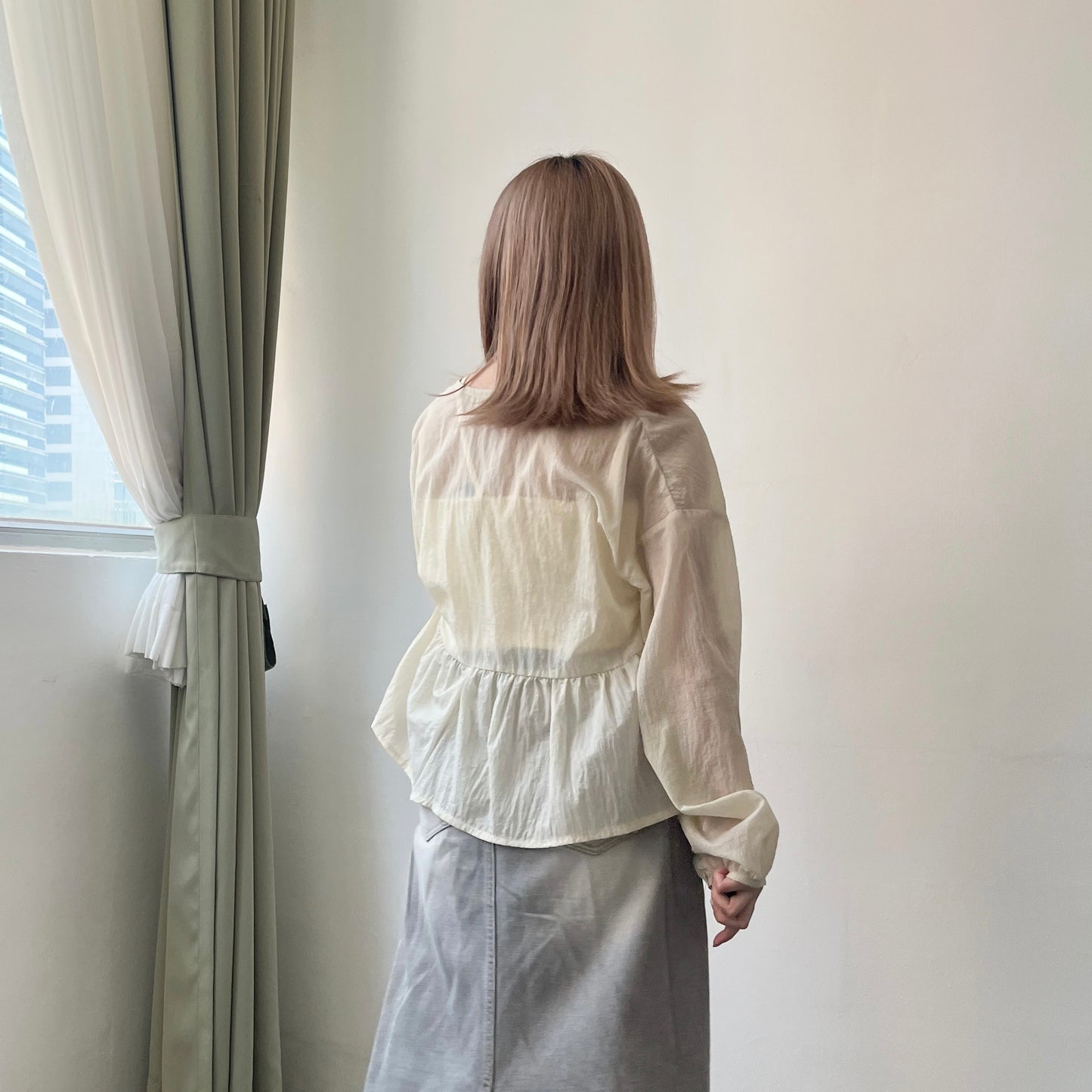 早鳥優惠 TP186- Jellyfish See-through Cardigan | White | Yellow | Grey
