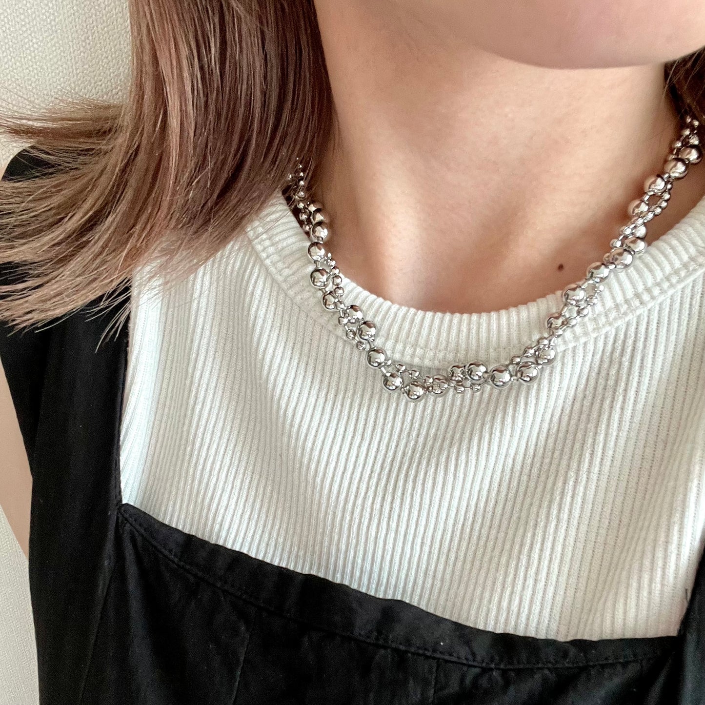 AC69- Double Ball Ball Necklace
