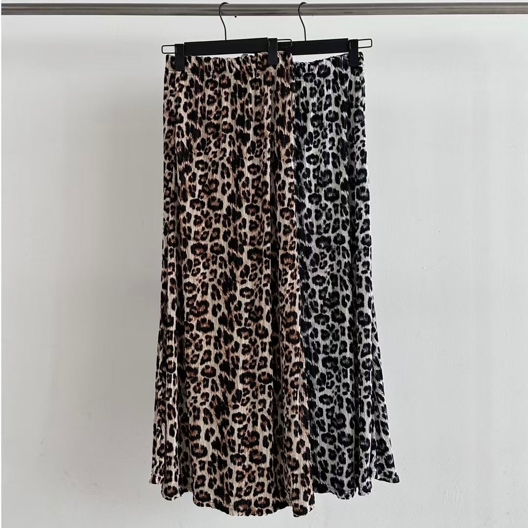 SK116- Leopard Skirt With Pocket