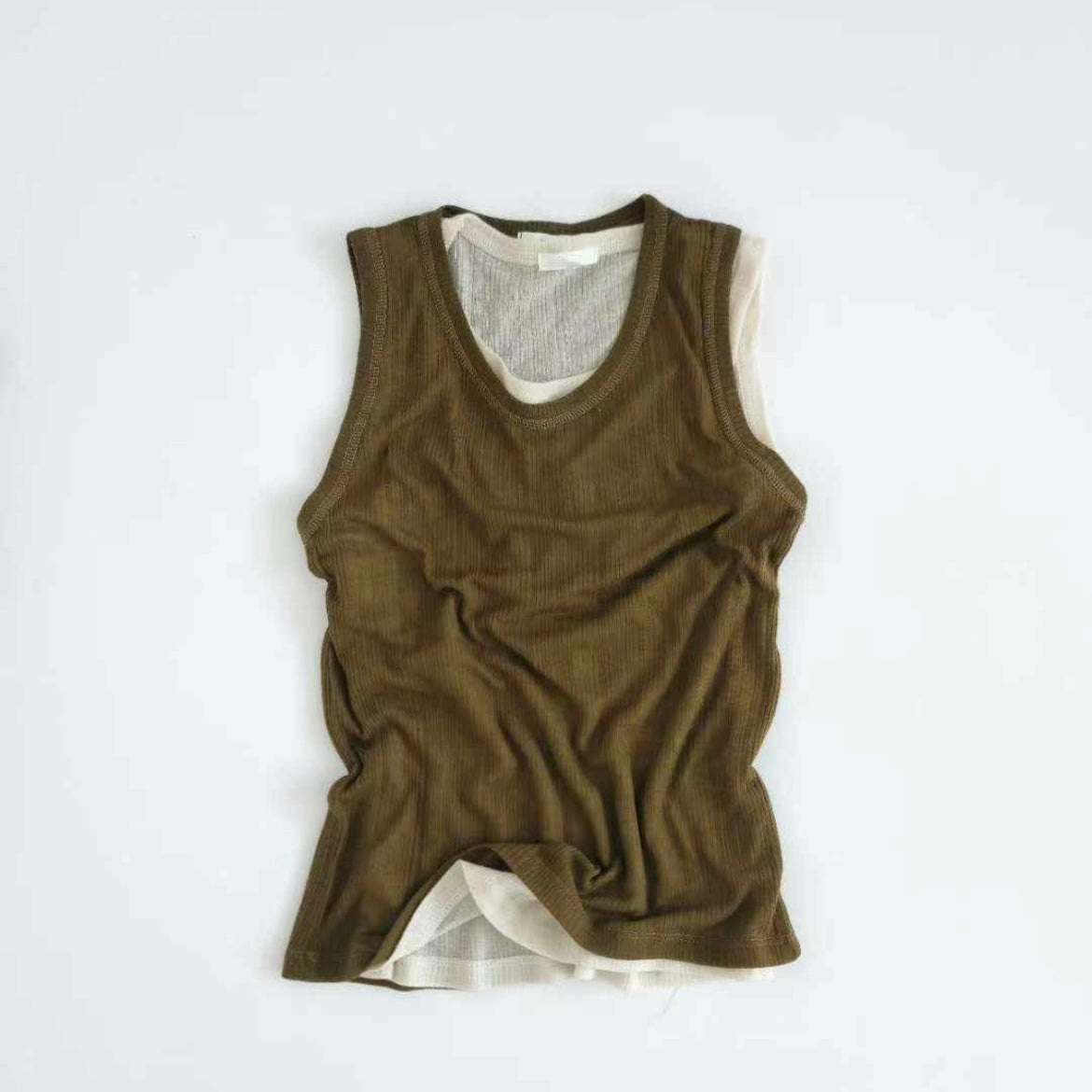 TP652- Cotton Basic Vest | Ivory | Camel | Grey | Black