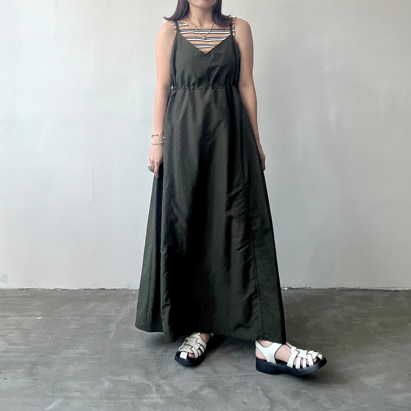 OP37- 2 Way Casual One Piece Dress | White | Khaki | Black