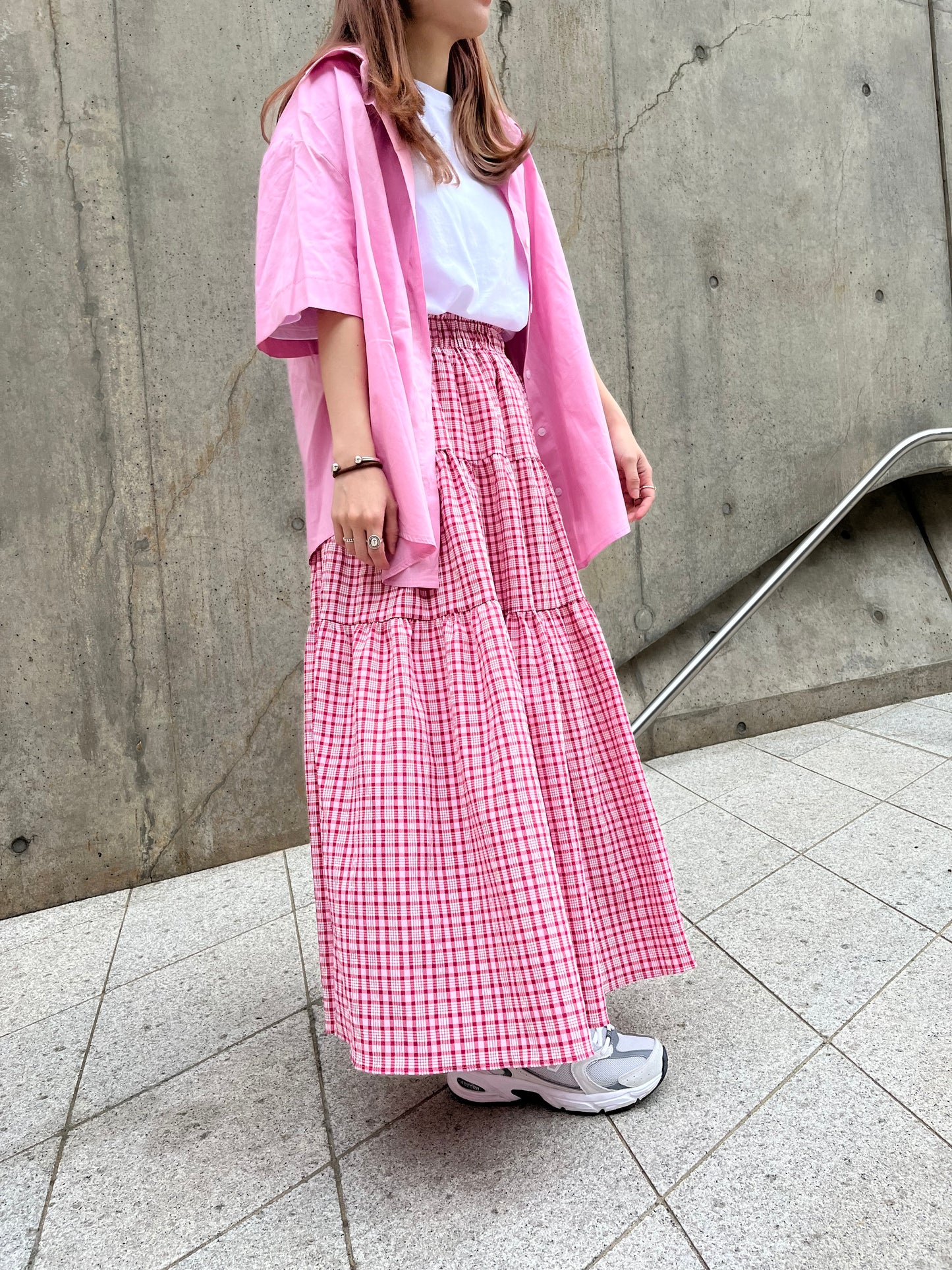 SK29 - Candy Color Checked Skirt | Pink | Blue | Green