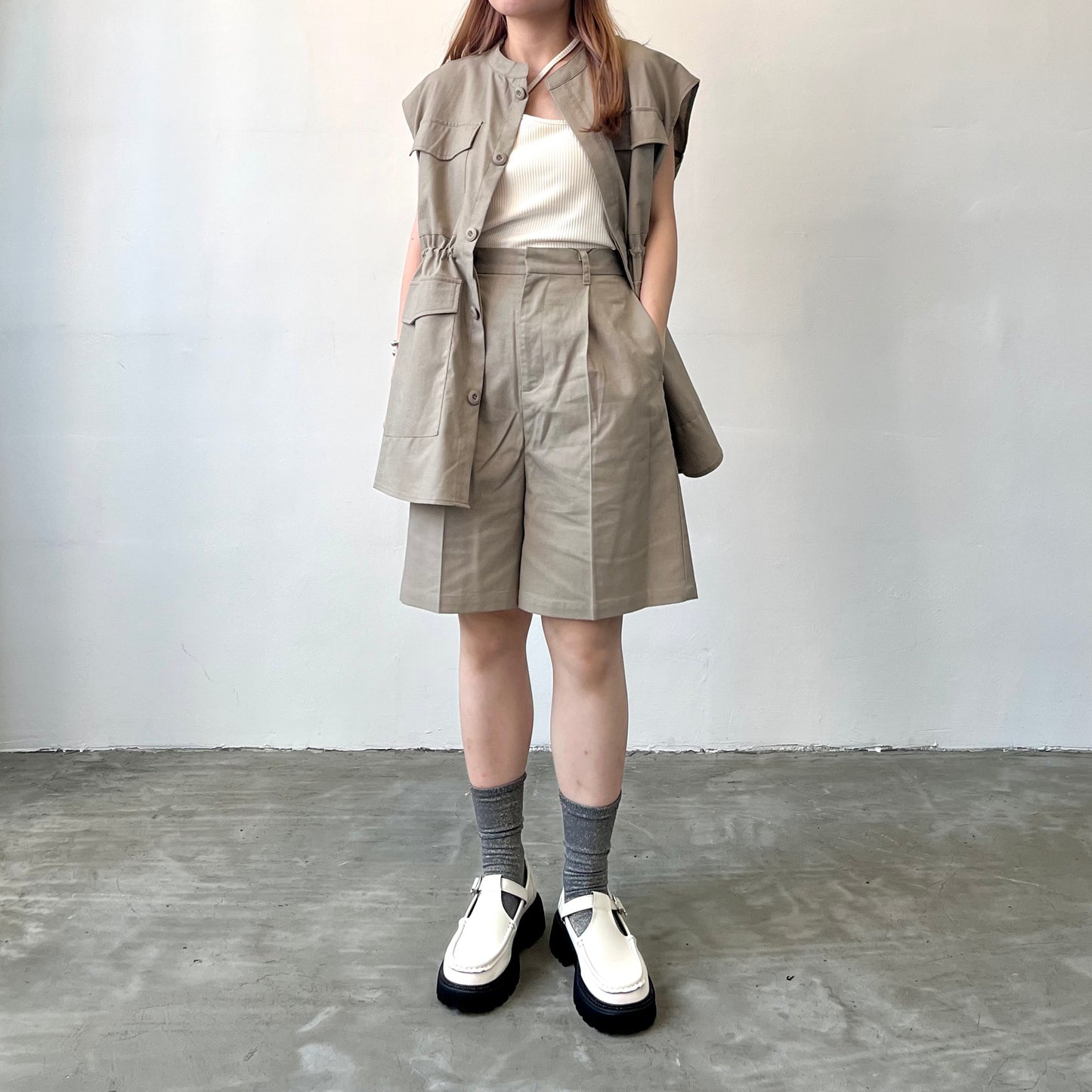 PT29- Short Linen Pants | Ivory | Beige | Black