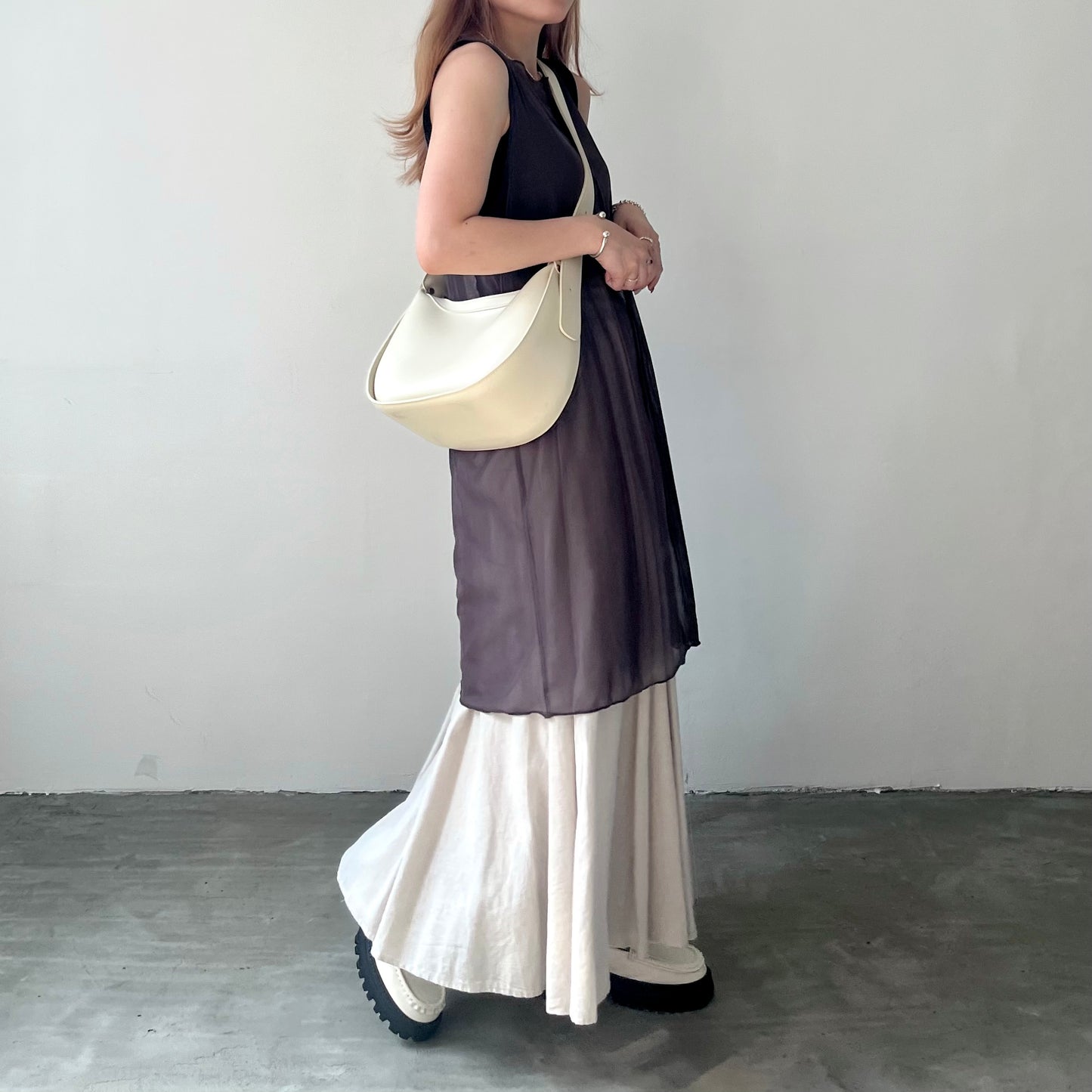 OP31- See-through Vest One Piece | Khaki | Brown | Black