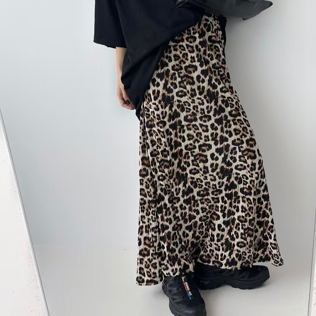 SK116- Leopard Skirt With Pocket