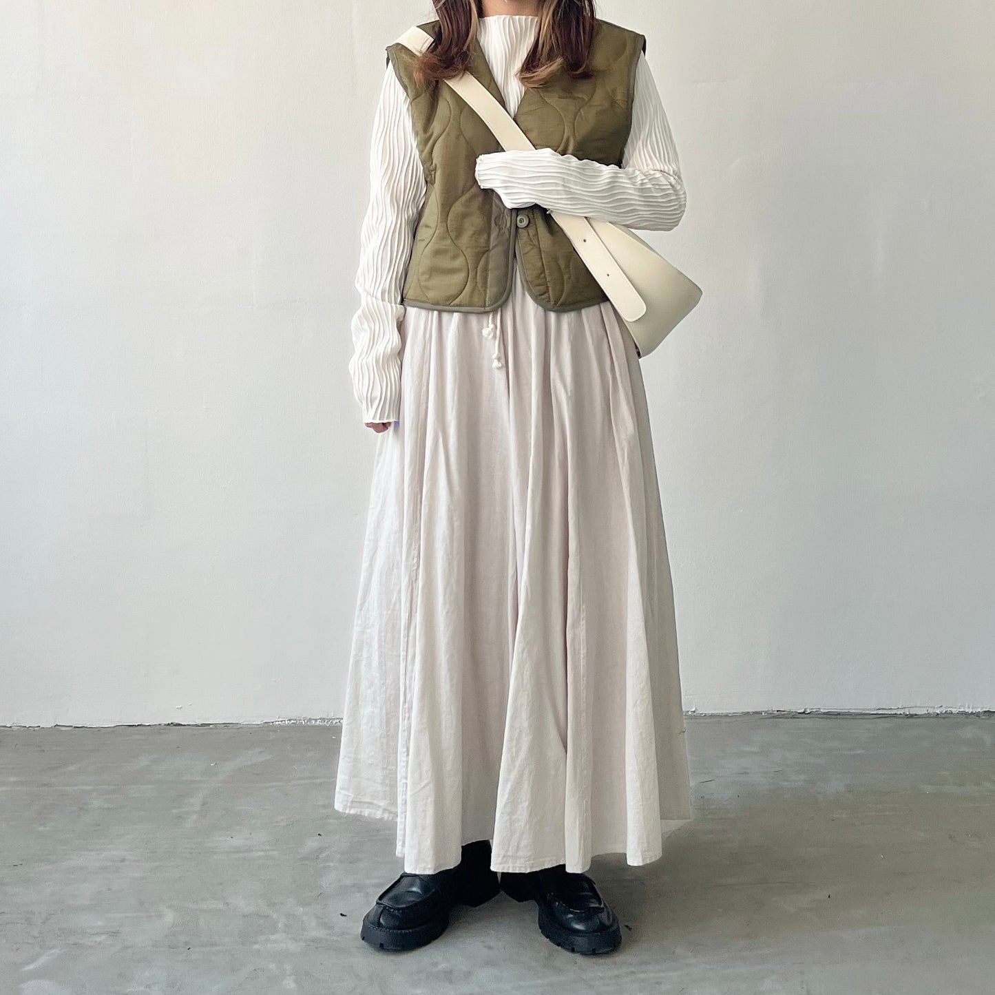 JK01 夾棉短背心外套 | Ivory | Beige | Khaki | Black