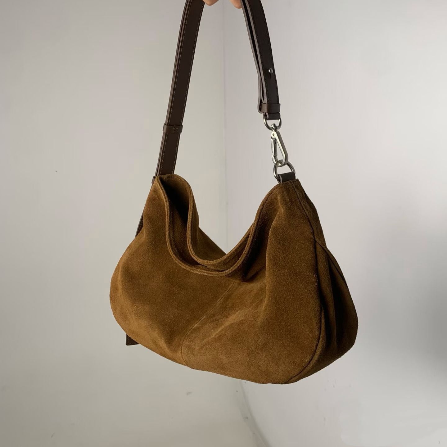 羊皮 / 麂皮 法式皮搭包 ( Large size )