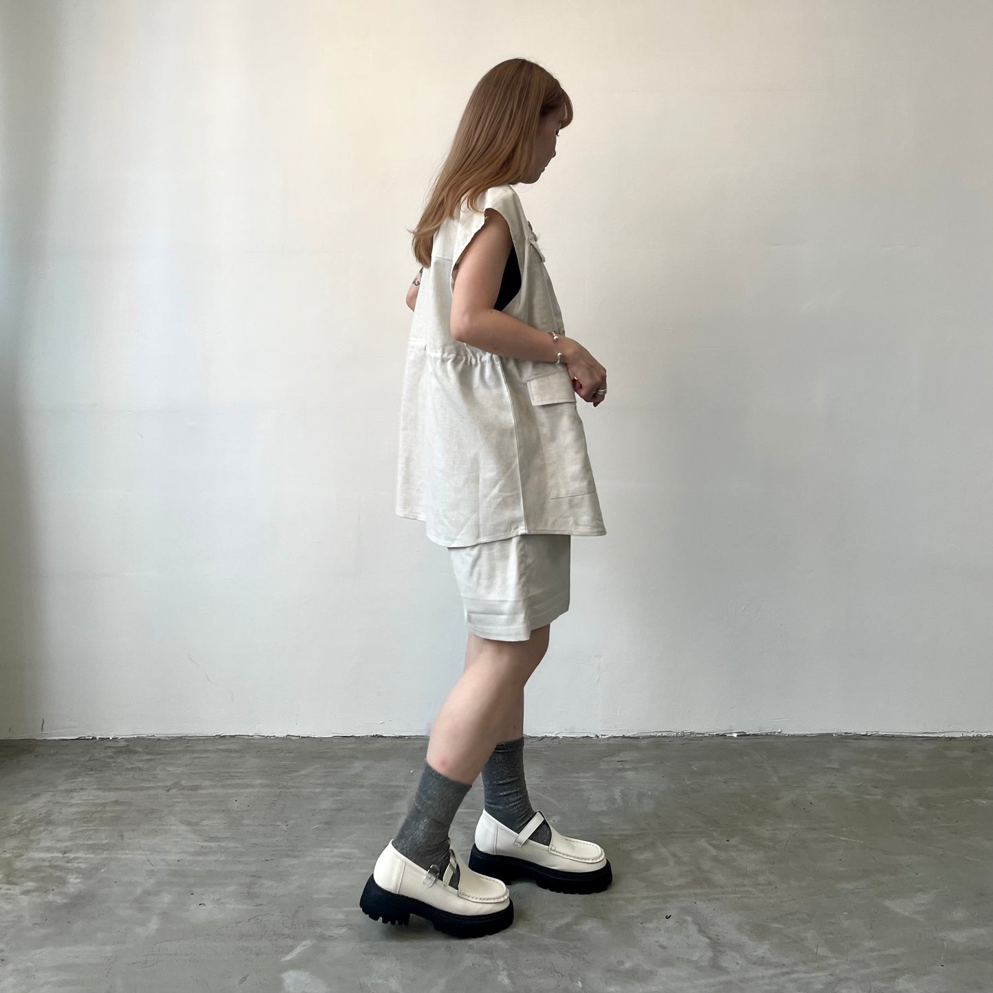 PT29- Short Linen Pants | Ivory | Beige | Black