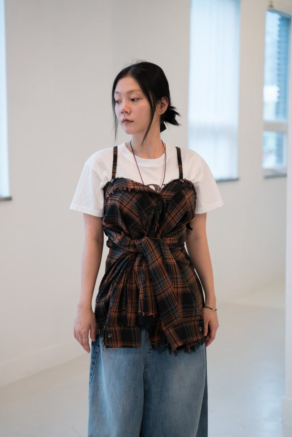 "早鳥優惠" TP650- 超美多變格仔 | Navy | Brown