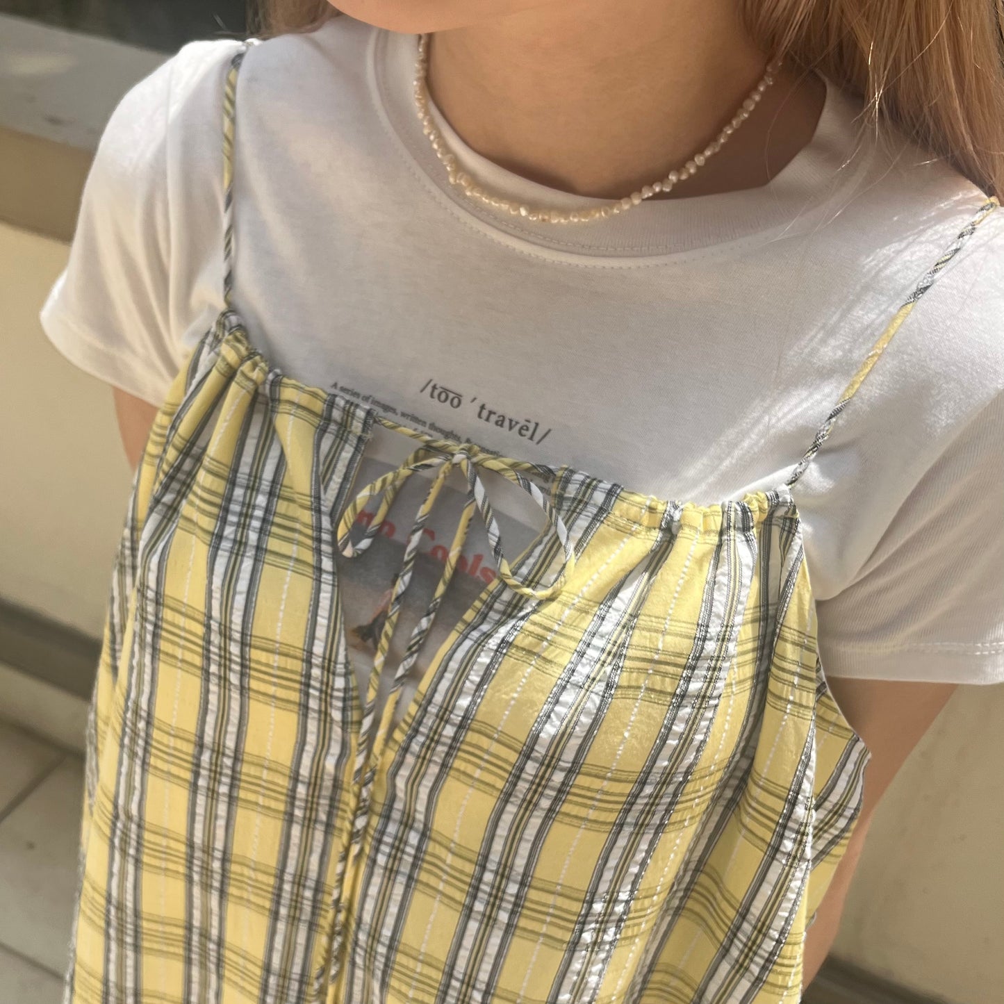 OP28- 2 Way Checked Dress | Yellow | Blue