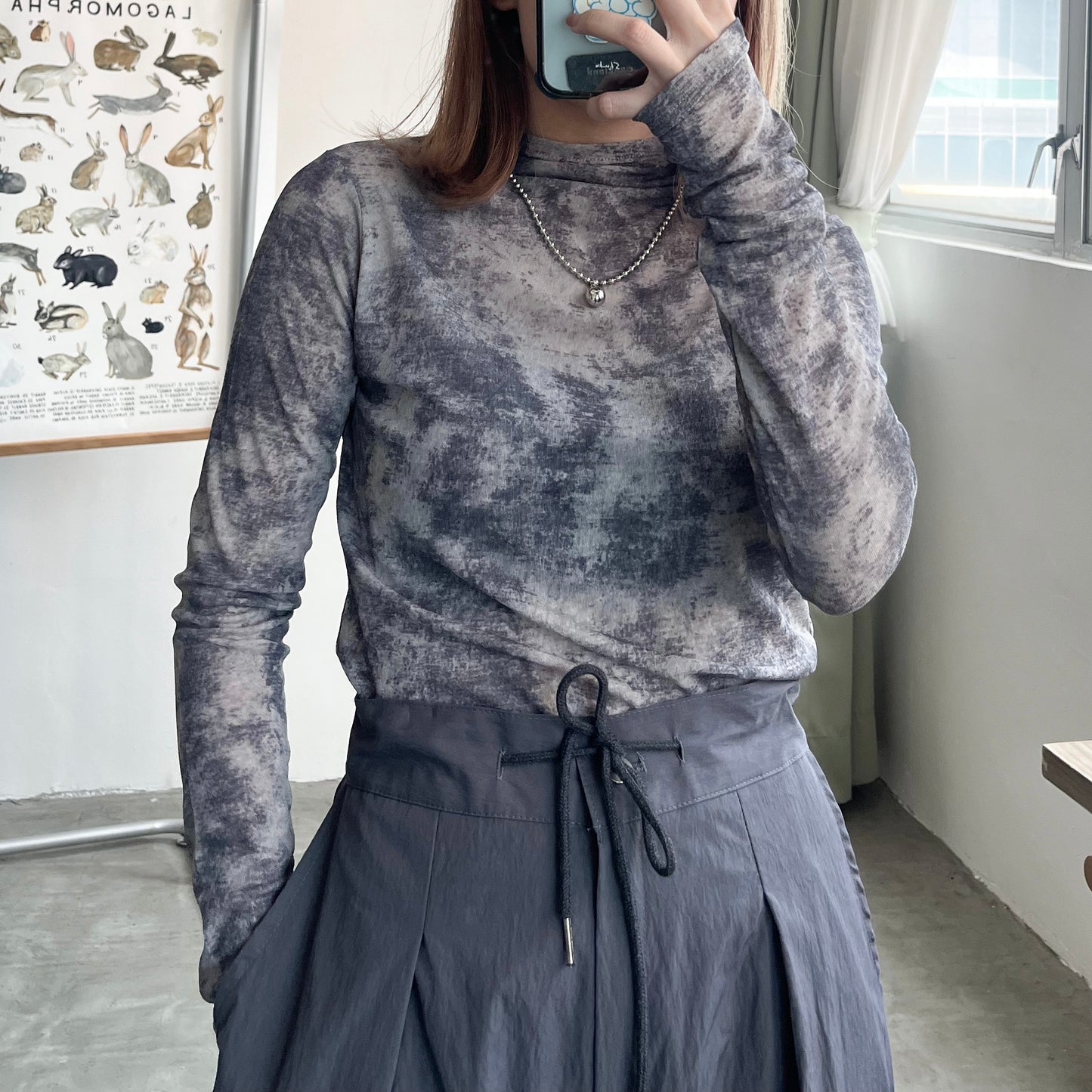 TP188- Tie-dye Top | Beige | Black | Navy