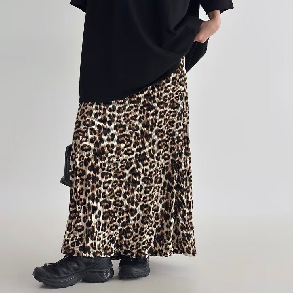 SK116- Leopard Skirt With Pocket