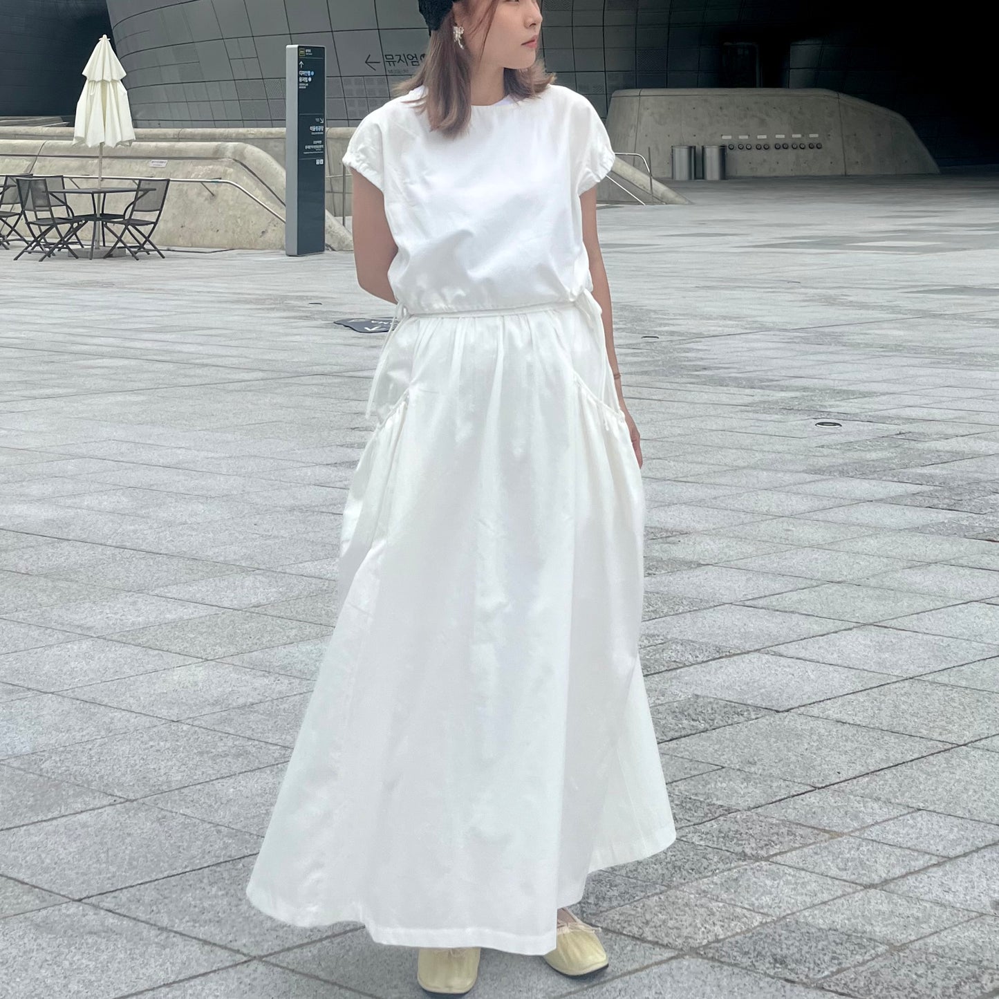🇰🇷連線新品 SK36- Bobble Pocket Dress | White | Black