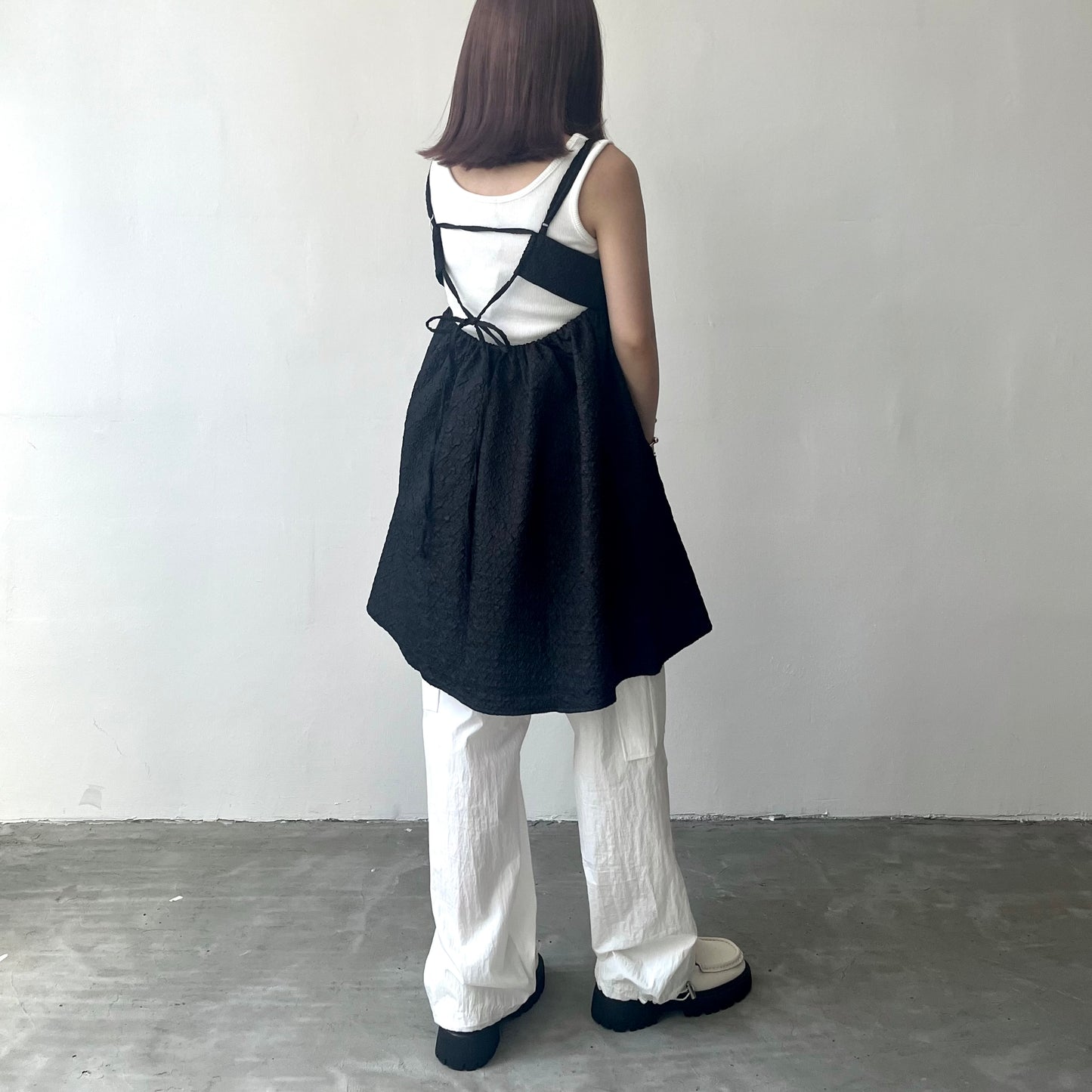 TP171- Fluffy Camisole long Cami | Ivory | Navy | Black