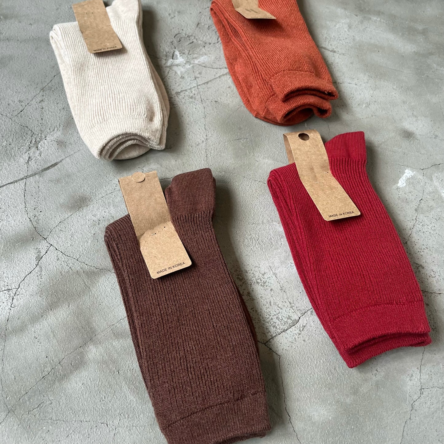 暖色系襪子 | Ivory | Brown | Orange | Red