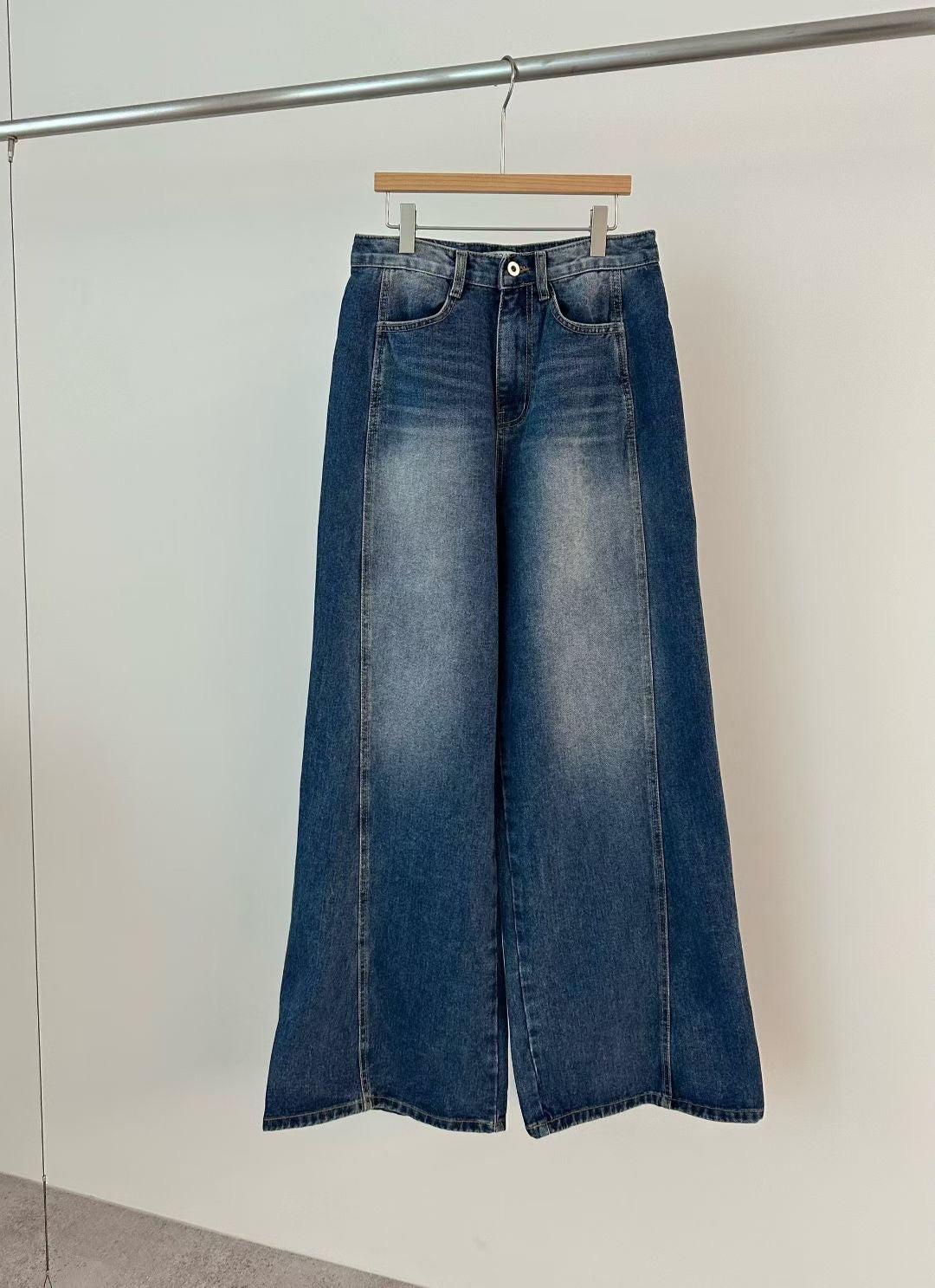 PT95- Wide Leg Blue Denim Jeans ( S / M )
