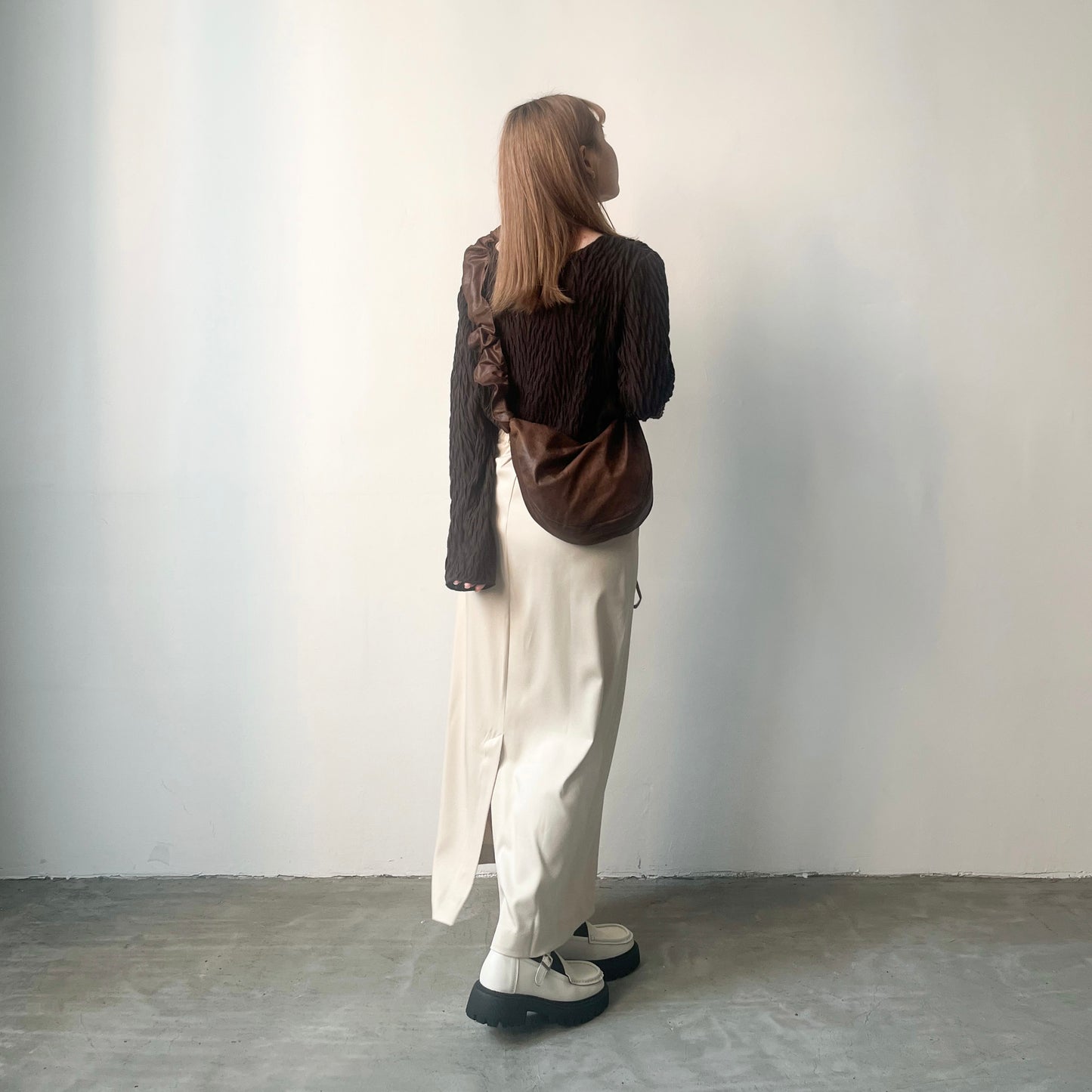 TP228- 2 Ways Tree Pattern Top | Ivory | Brown | Charcoal
