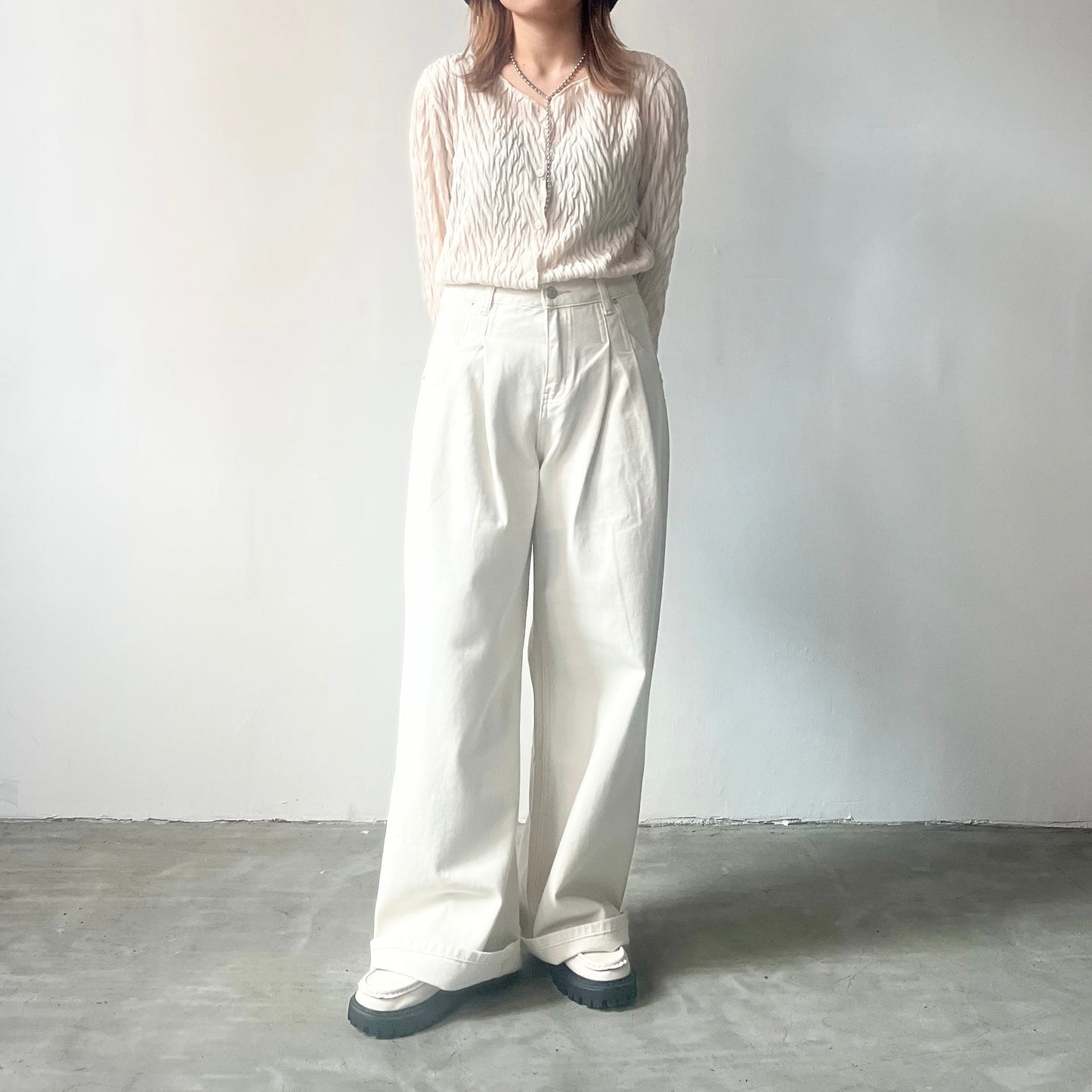 TP228- 2 Ways Tree Pattern Top | Ivory | Brown | Charcoal