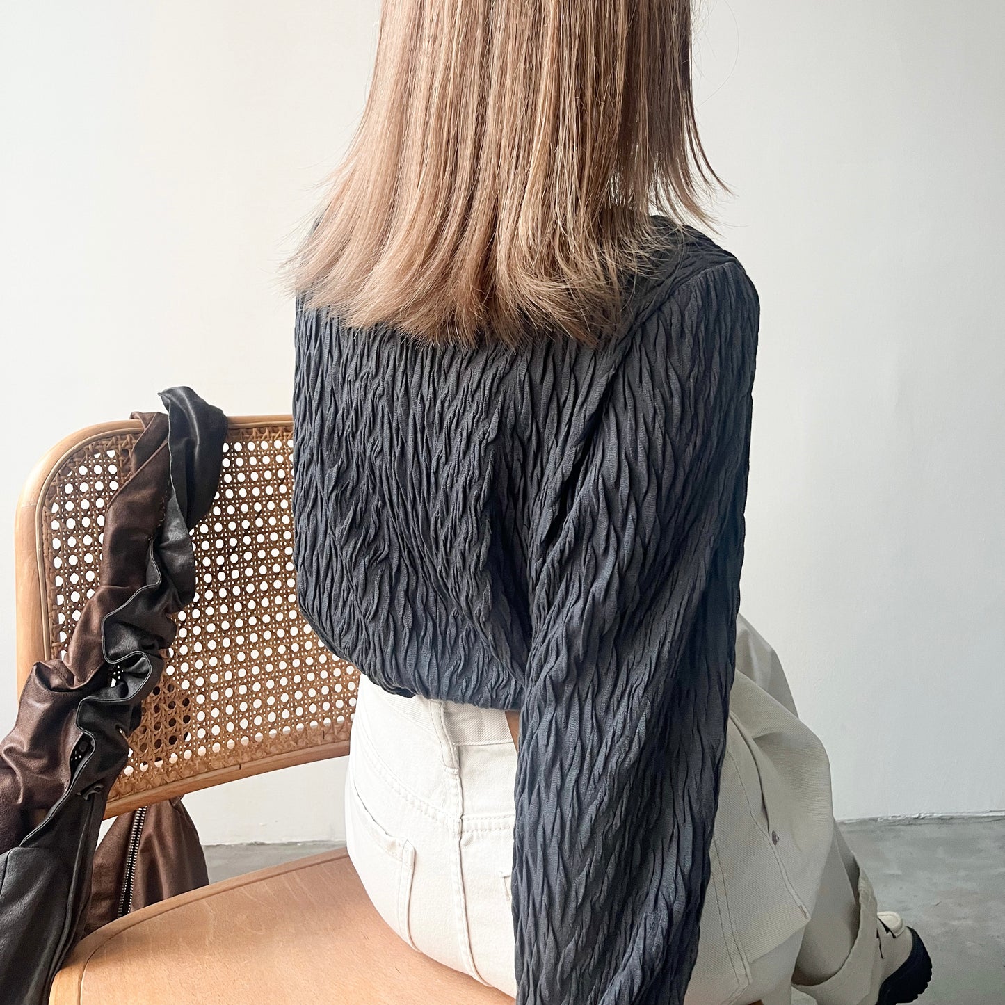 TP228- 2 Ways Tree Pattern Top | Ivory | Brown | Charcoal