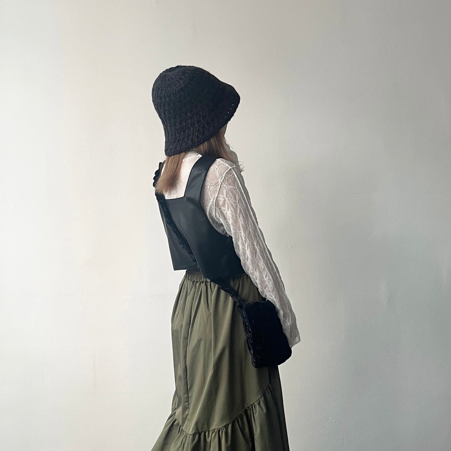 TP227- Leather Gilet | Black