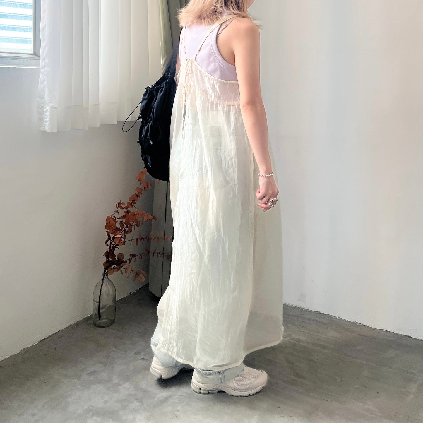 OP45- Back Ribbon Layer | Ivory | Black