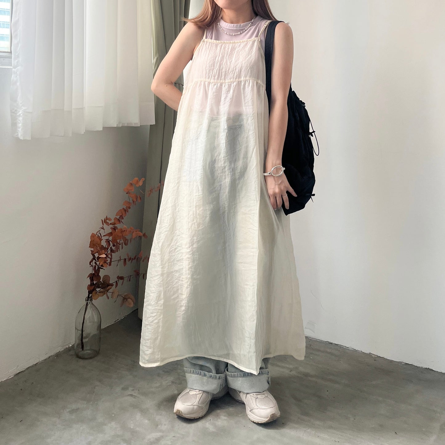 OP45- Back Ribbon Layer | Ivory | Black
