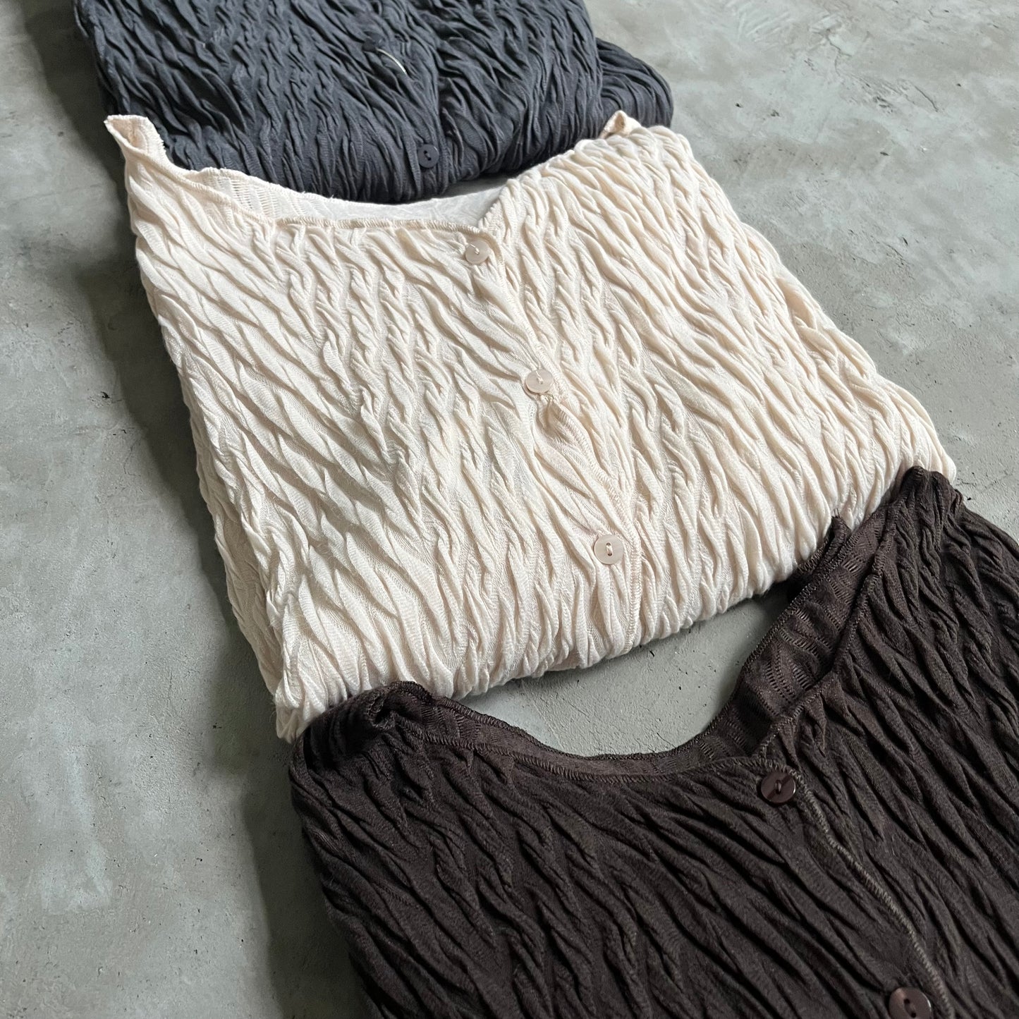 TP228- 2 Ways Tree Pattern Top | Ivory | Brown | Charcoal