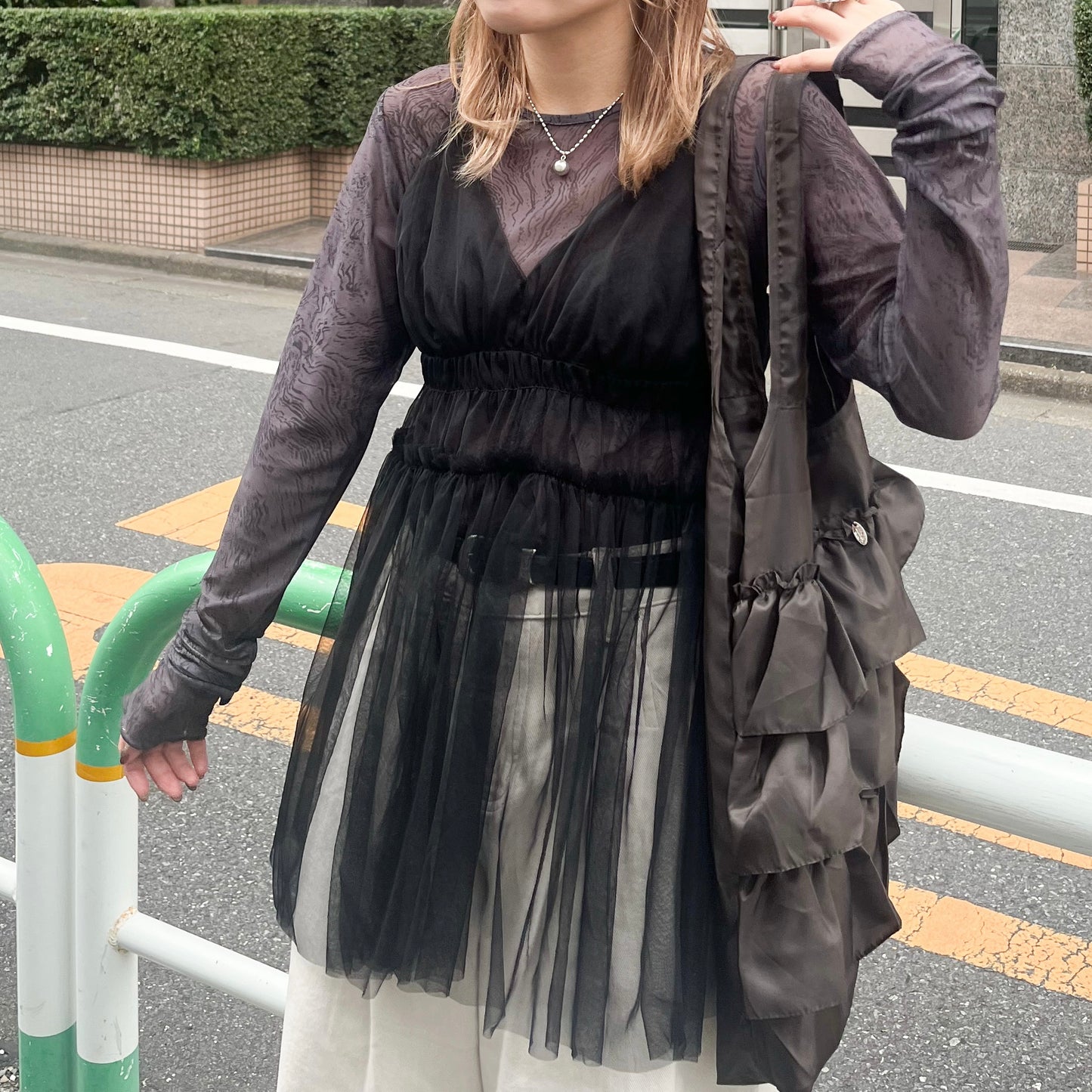 TP230- Printed Pullover | Charcoal ( Inner )