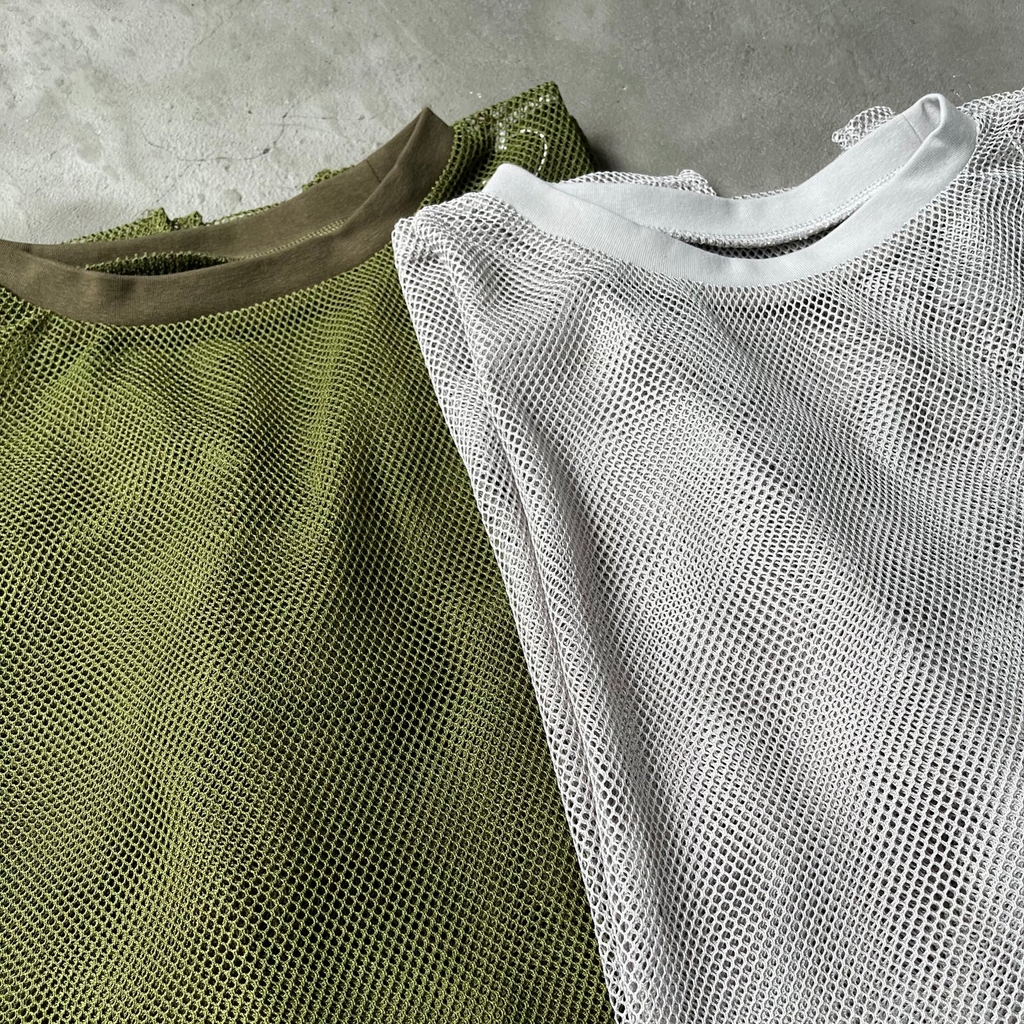 TP203- Mesh Sheer Top | Grey | Khaki