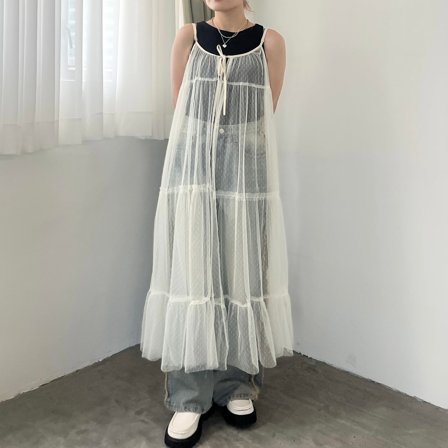 OP50- Dot Dot See-through OPS | Ivory