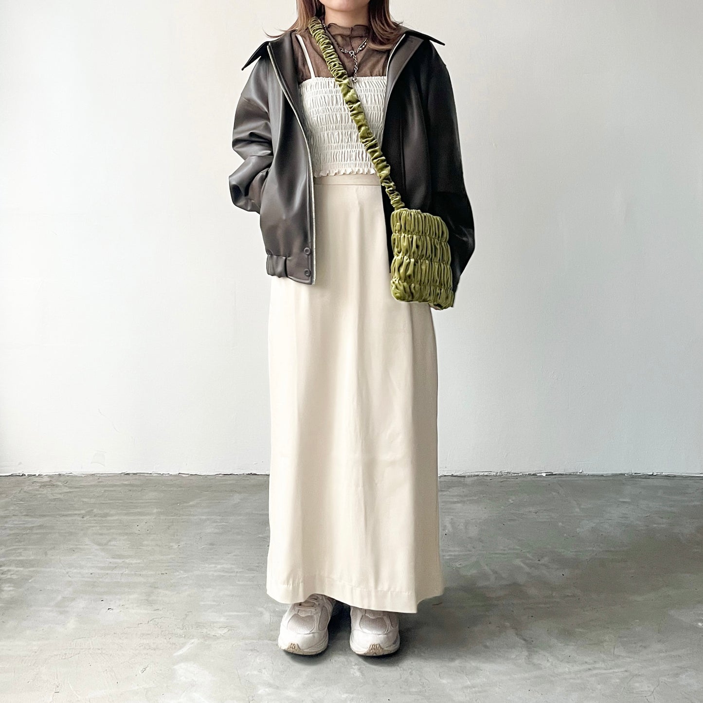 JK02- Leather oversize Jacket | Brown | Black