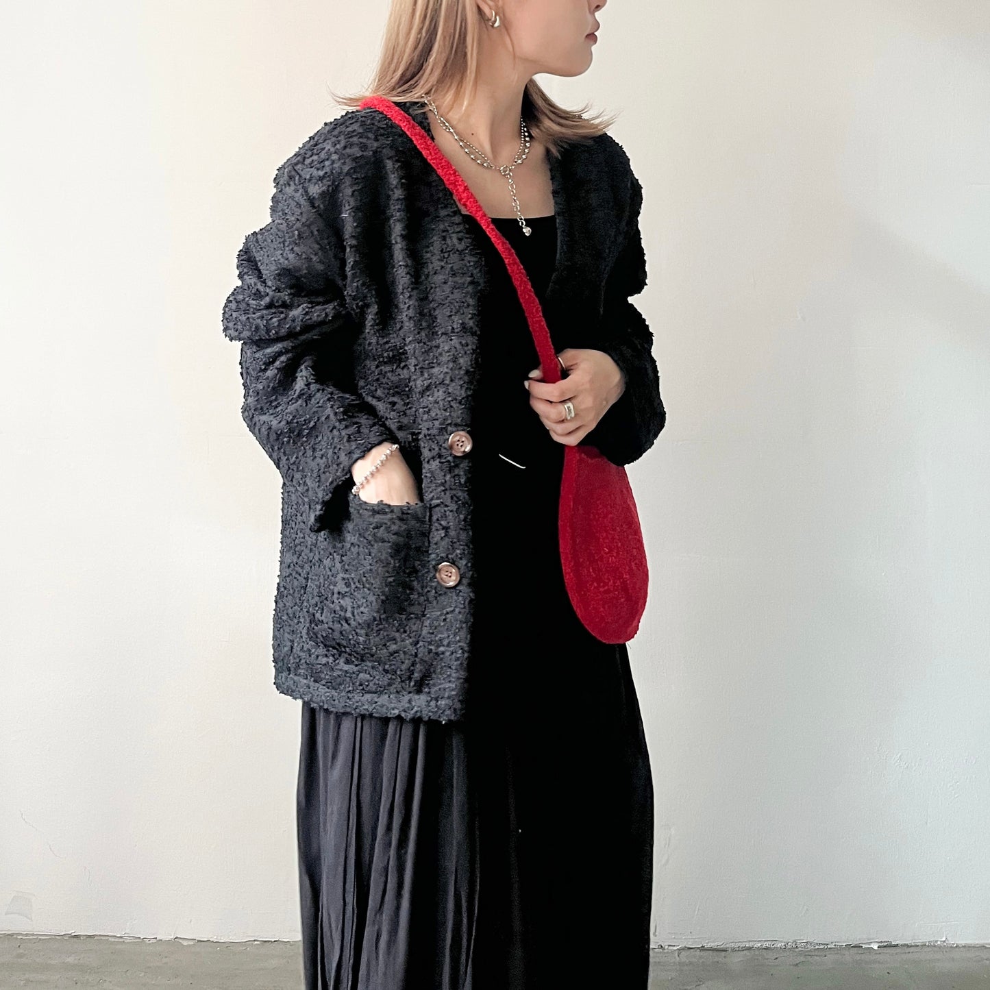JK03- Texter Jacket | Ivory | Black