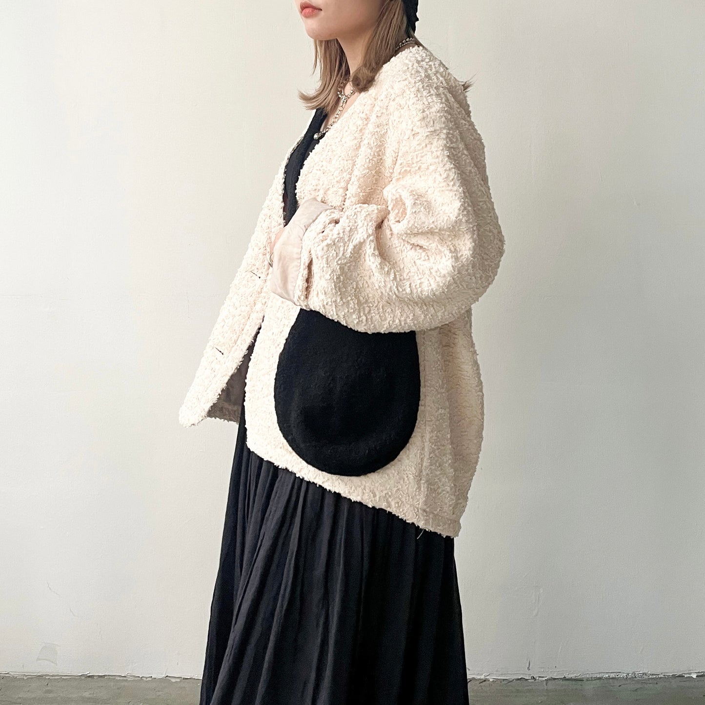 JK03- Texter Jacket | Ivory | Black