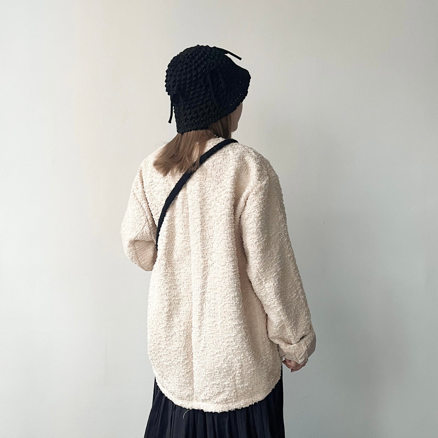 JK03- Texter Jacket | Ivory | Black