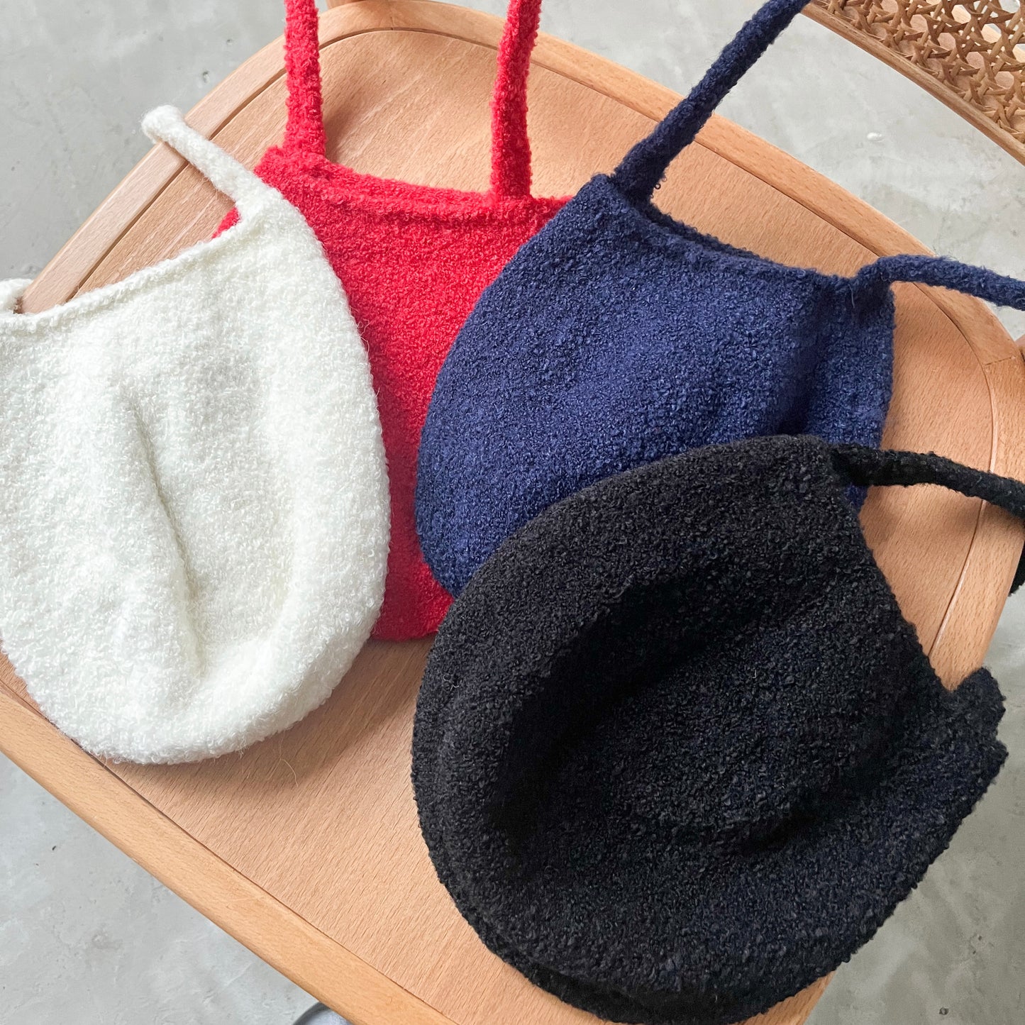 BG22- little Snow Ball bag | White | Red | Navy | Black