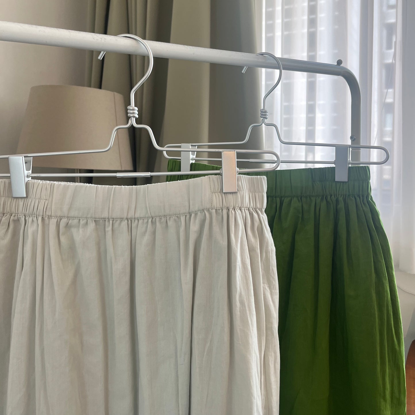 SK38- India Colourful Cotton Skirt | Grey | Green