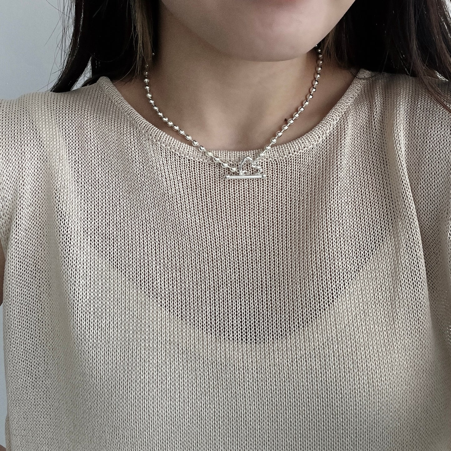 AC12- Heart Ball Ball Necklace