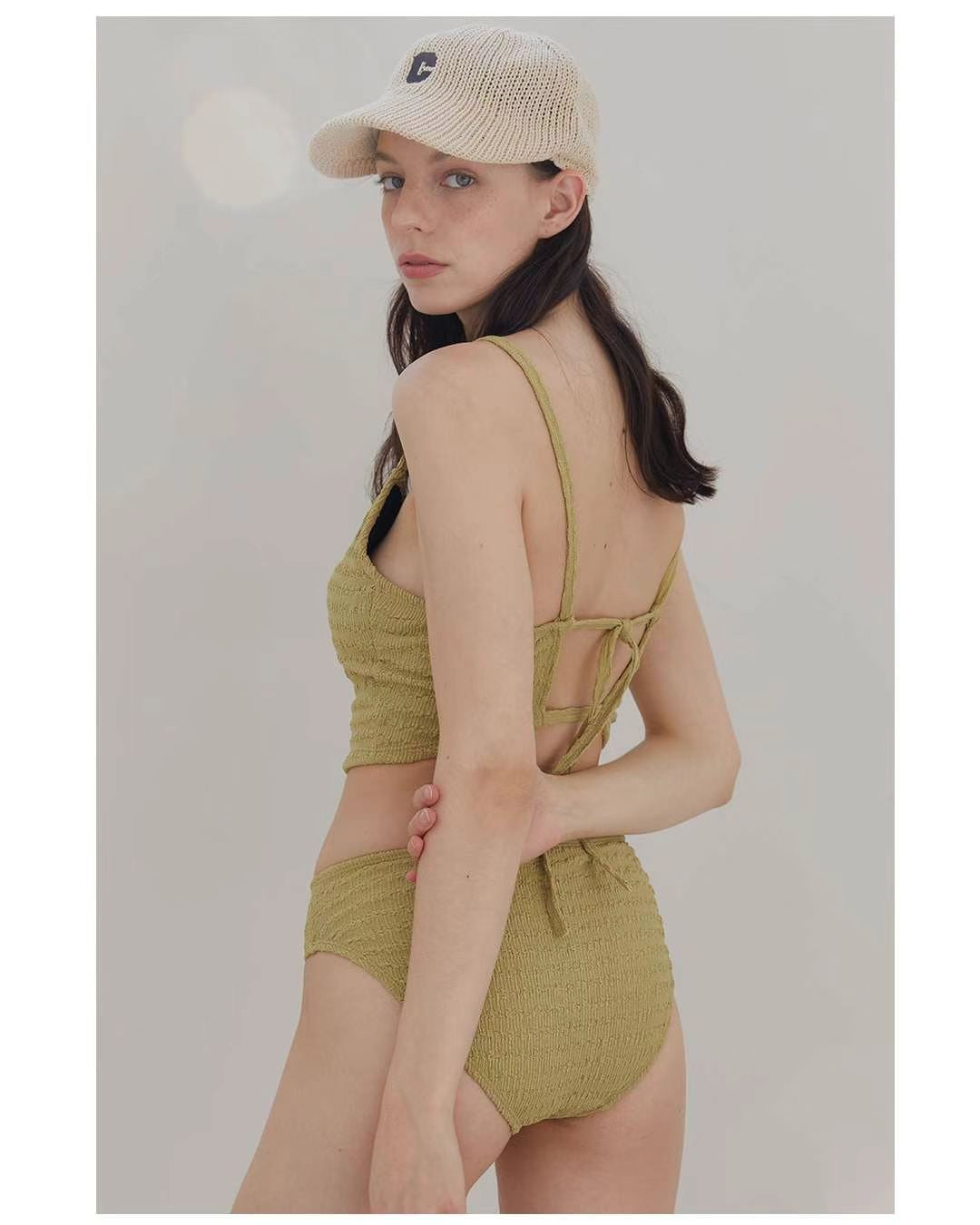 SW05- Texture Bikini - Black | Lime