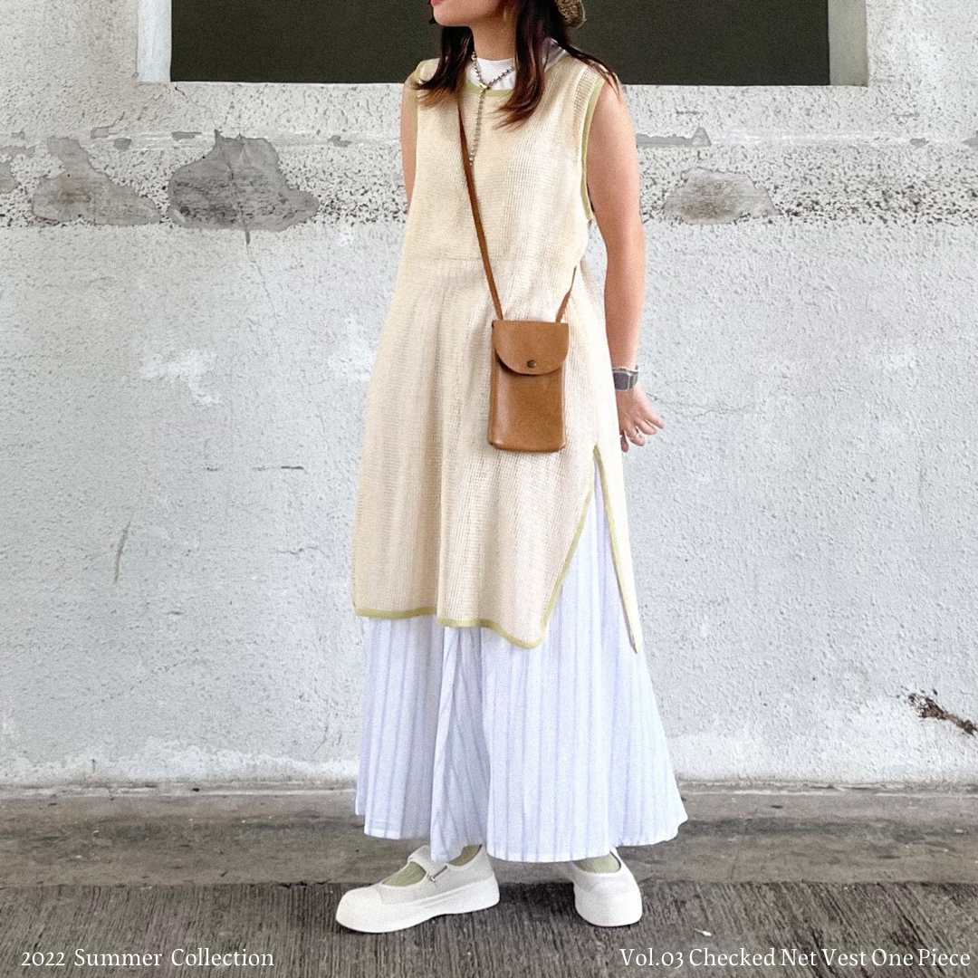 Vol.03 Checked Net Vest One Piece