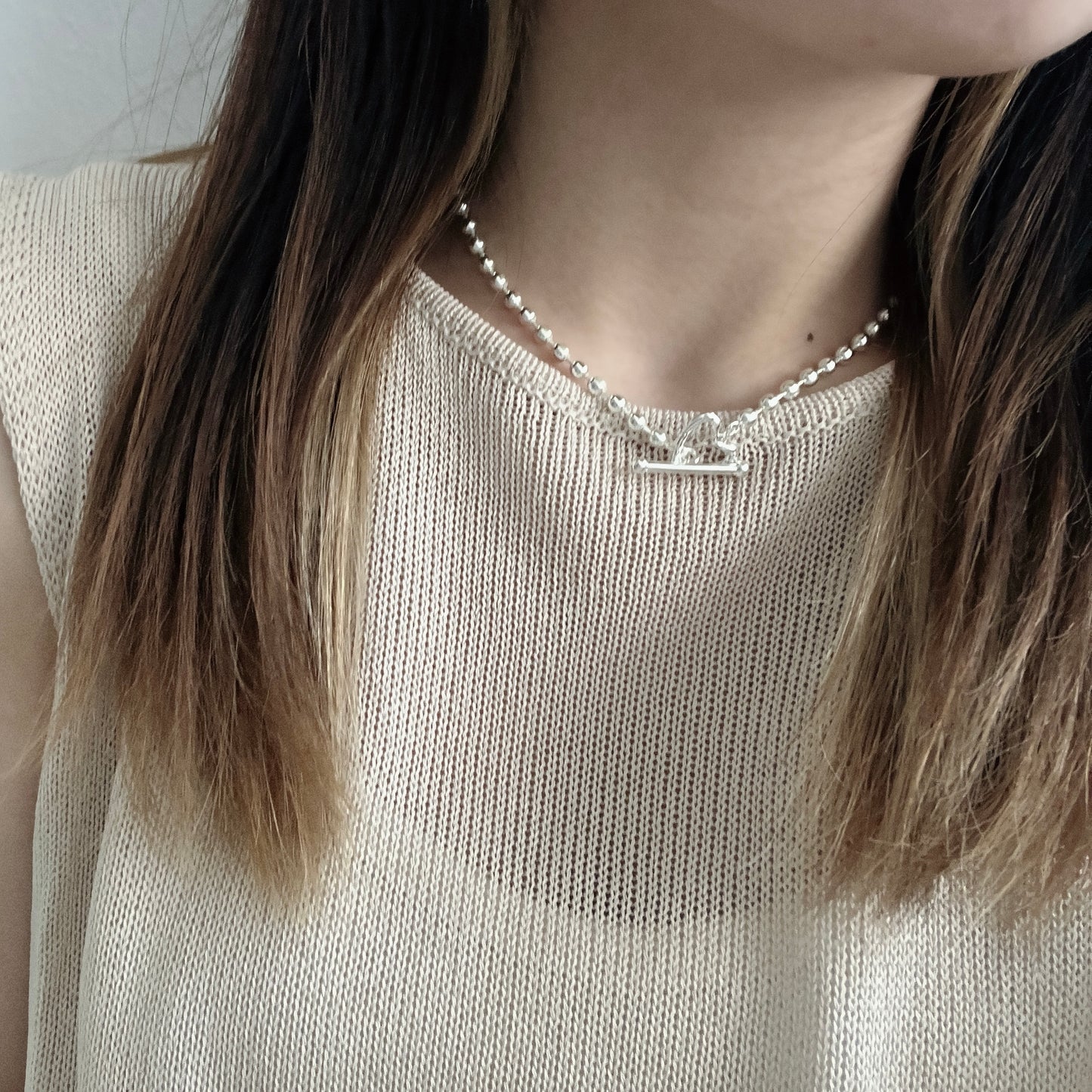 AC12- Heart Ball Ball Necklace