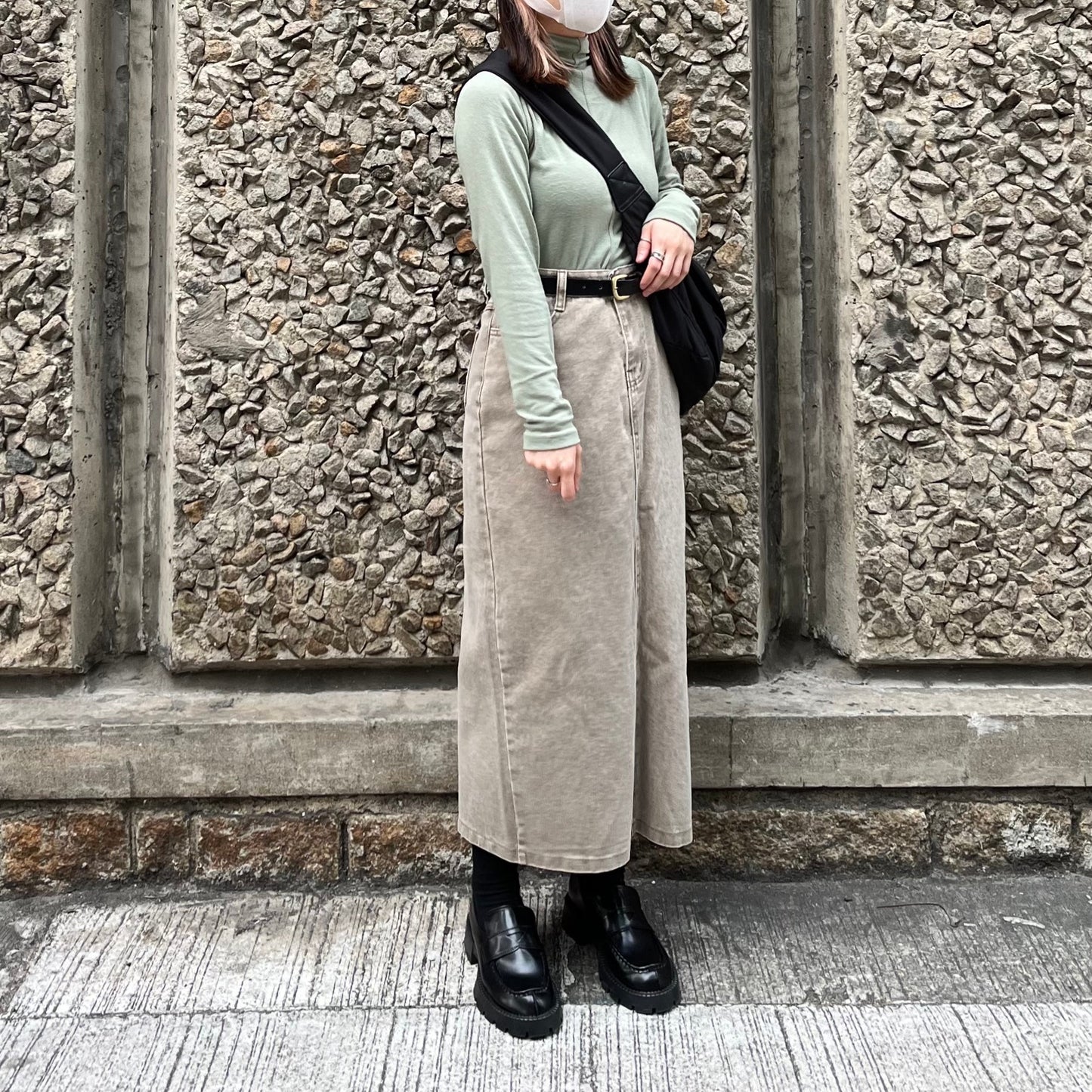 Straight Denim Skirt