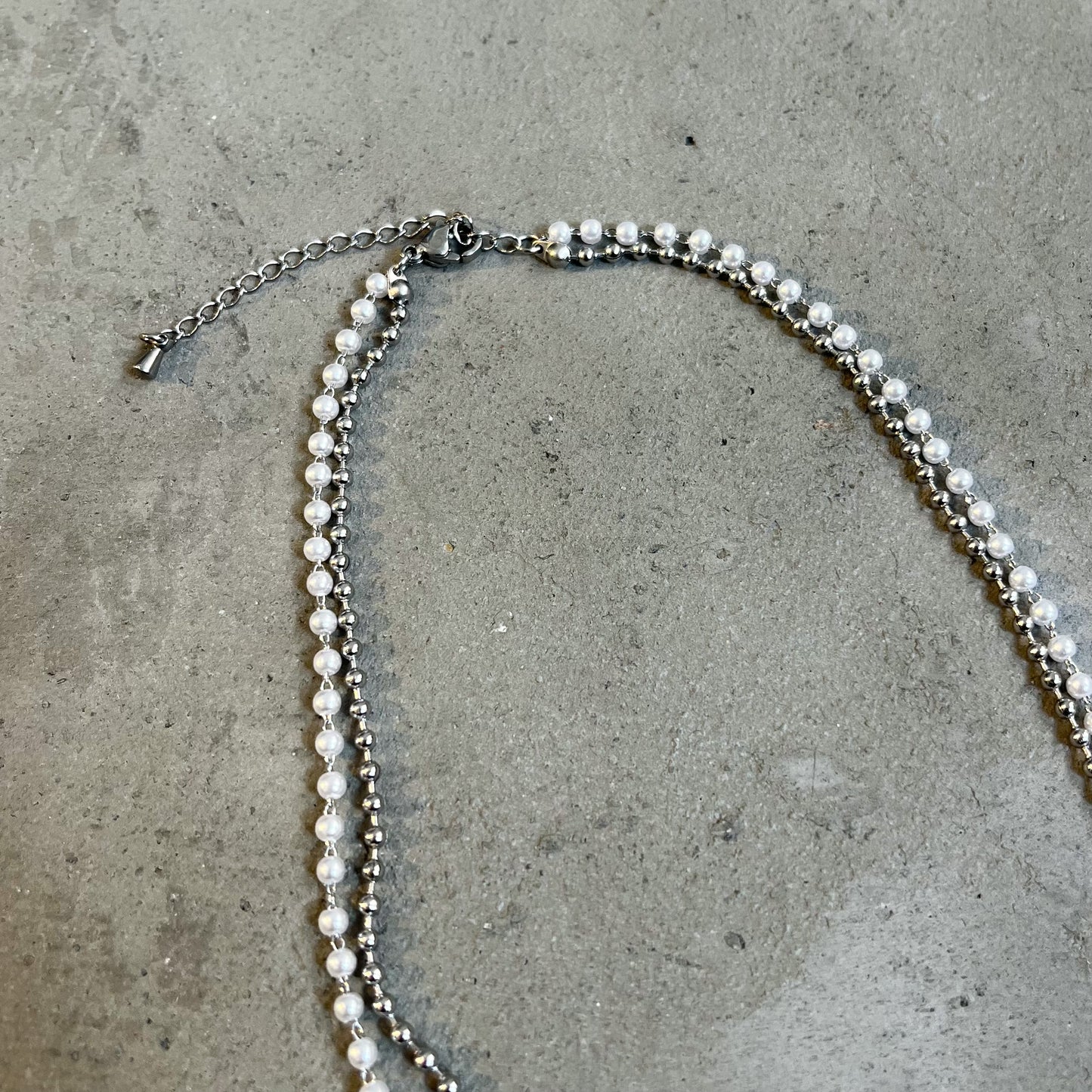 AC32- Heart Double Necklace
