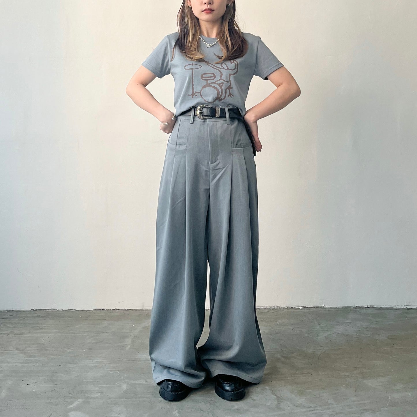 PT18- High waist Long Trousers