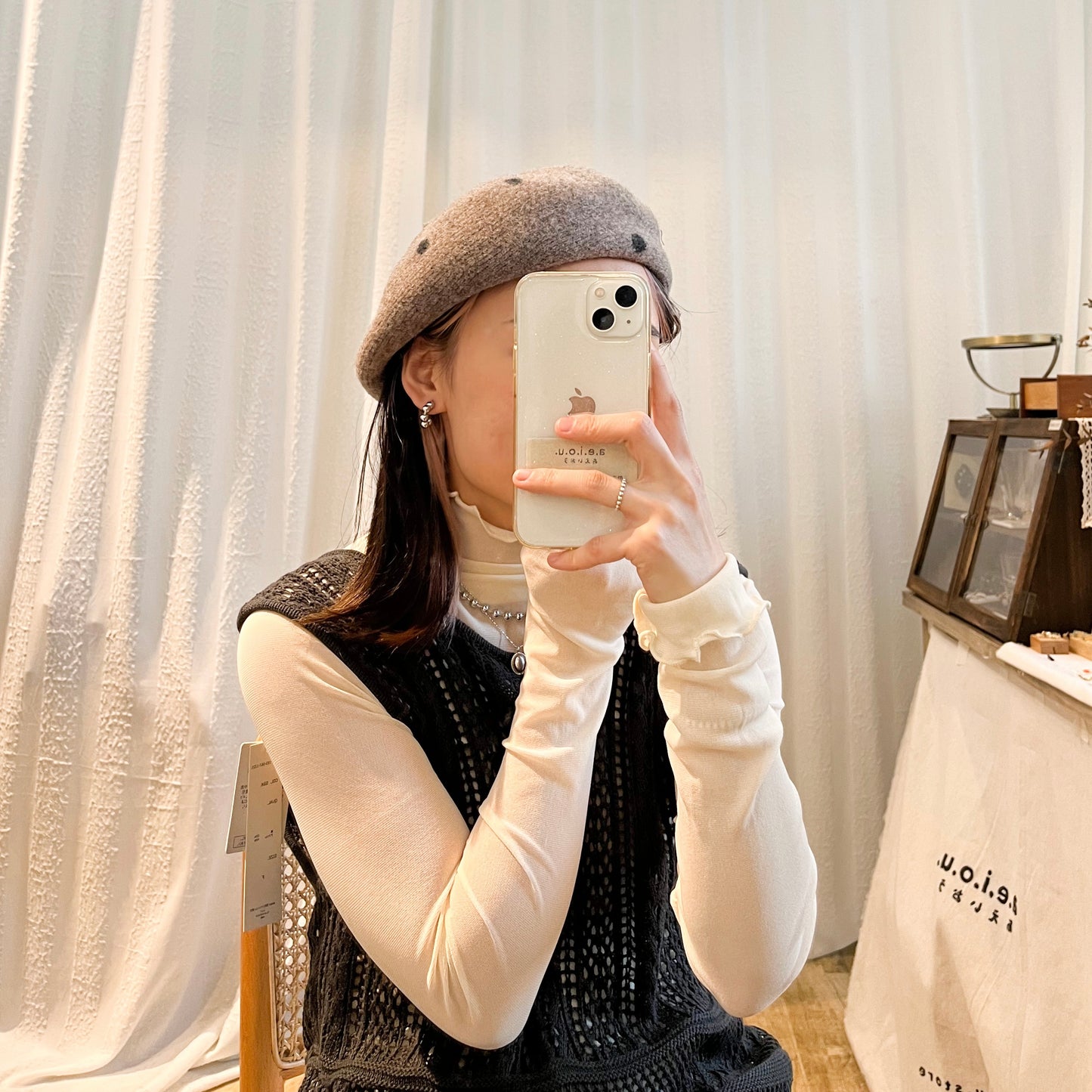 Dot Dot Wool Beret