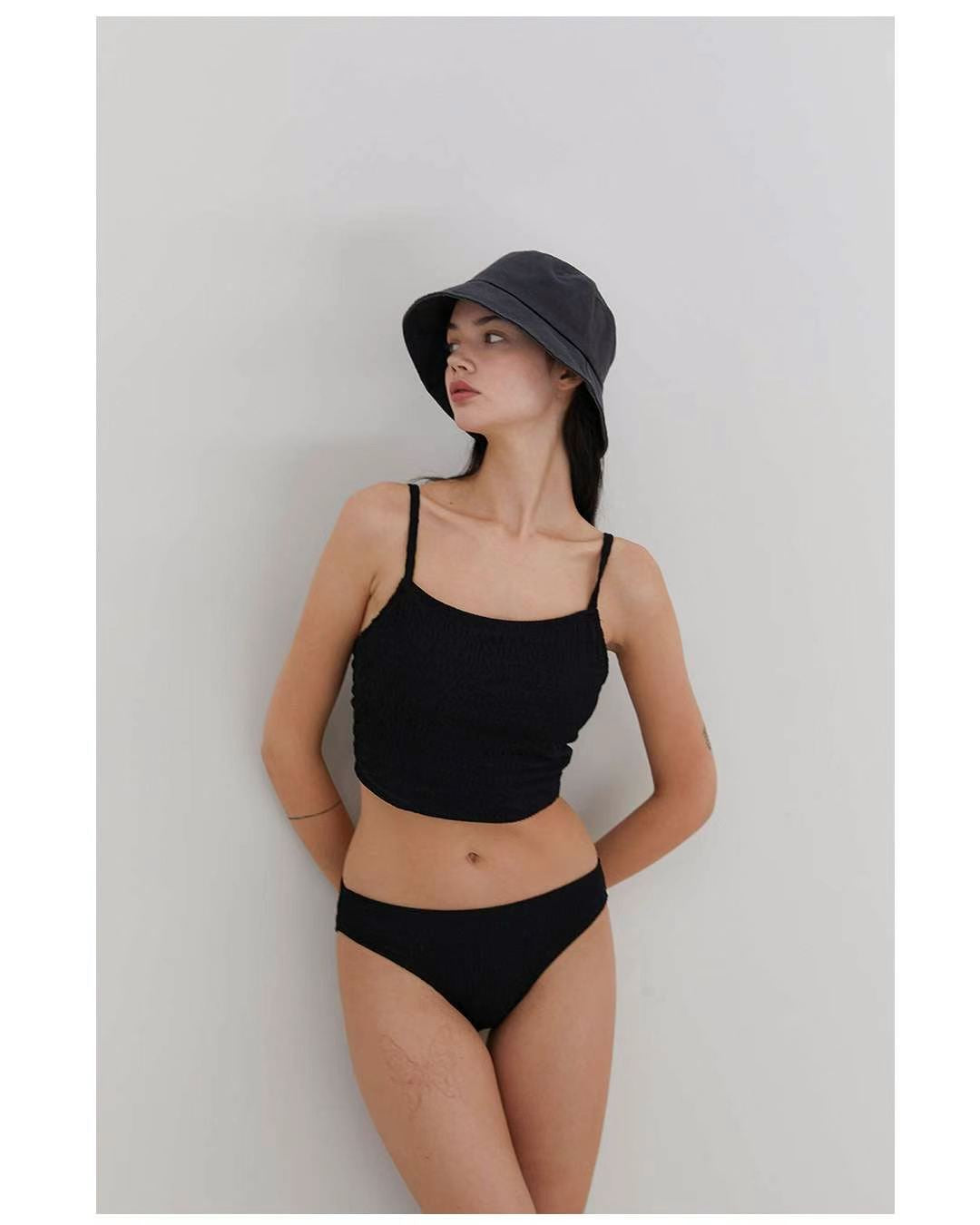 SW05- Texture Bikini - Black | Lime