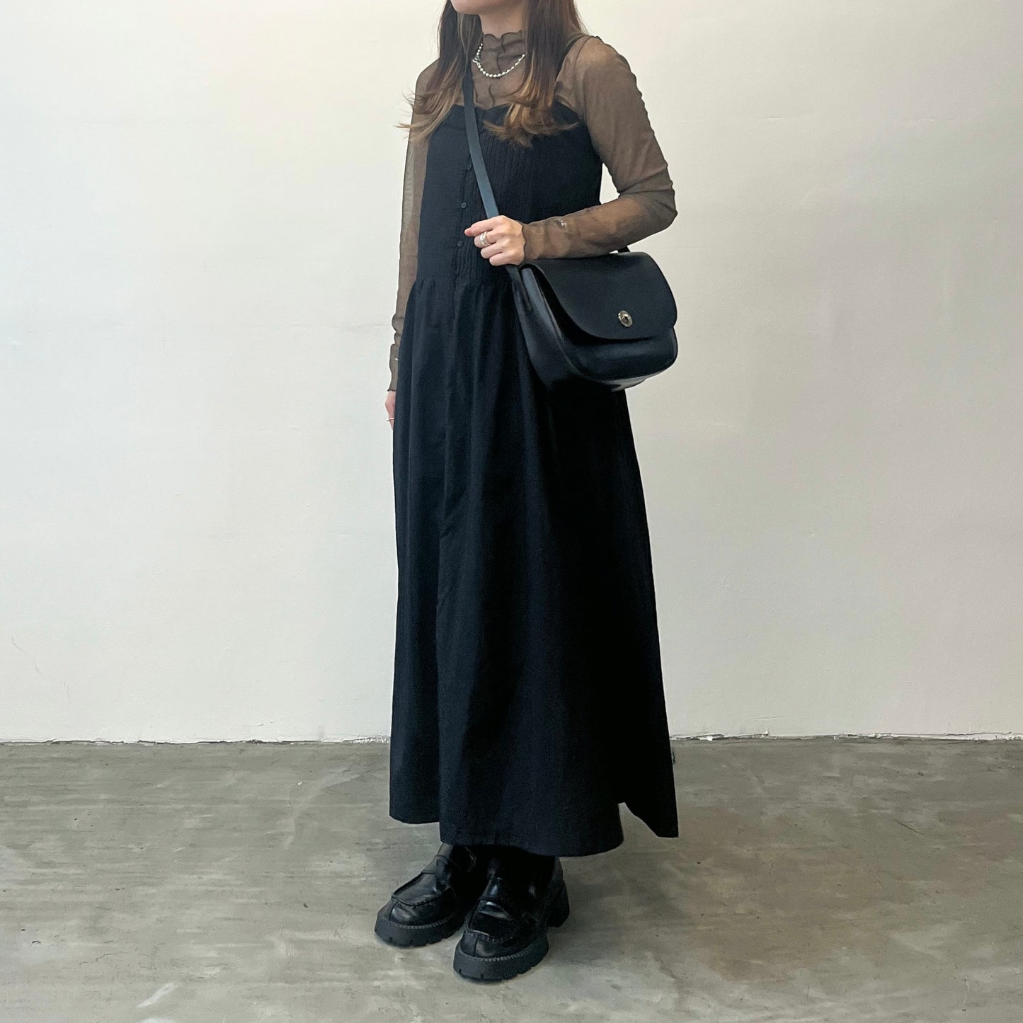 OP19- Pleaded Button One Piece | White | Black