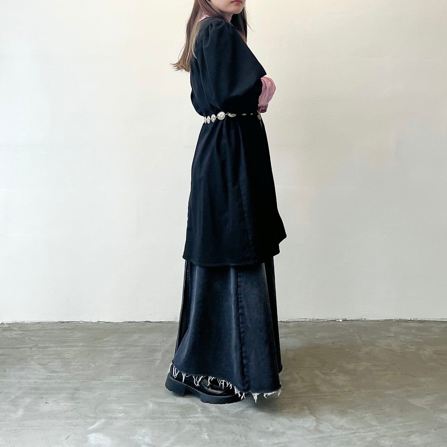 OP14- Ribbon Sleeve One Piece | White | Black