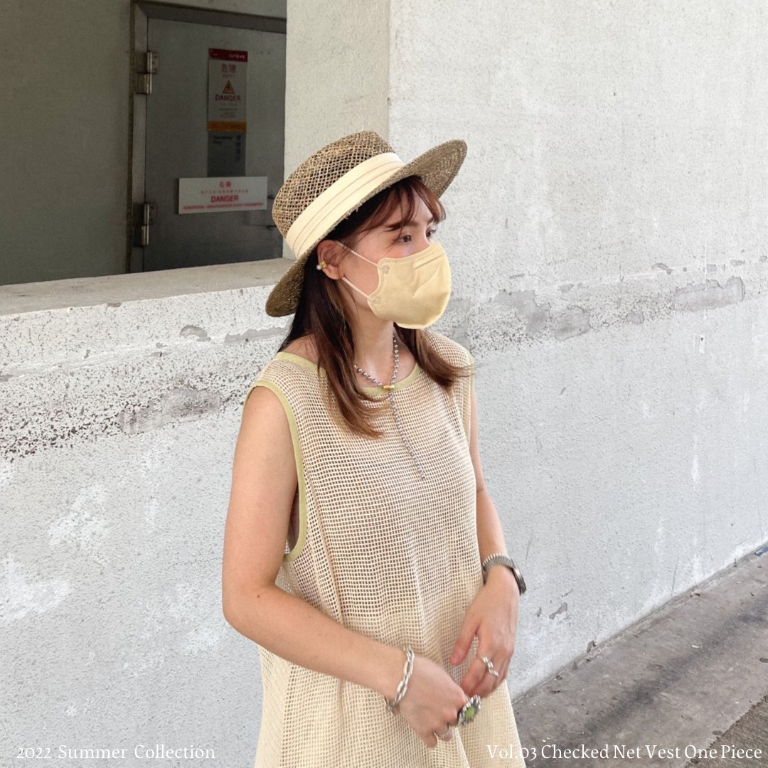 Vol.03 Checked Net Vest One Piece